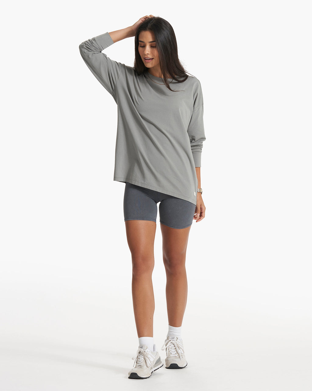 Long-Sleeve Feather Tee | Stormy