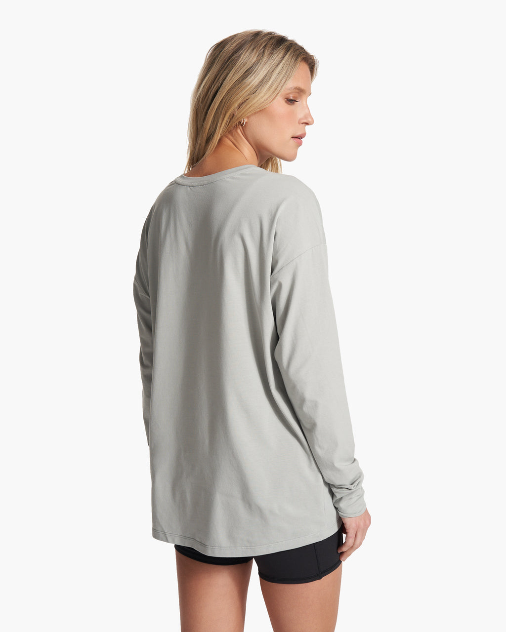 Long-Sleeve Feather Tee | White Sage