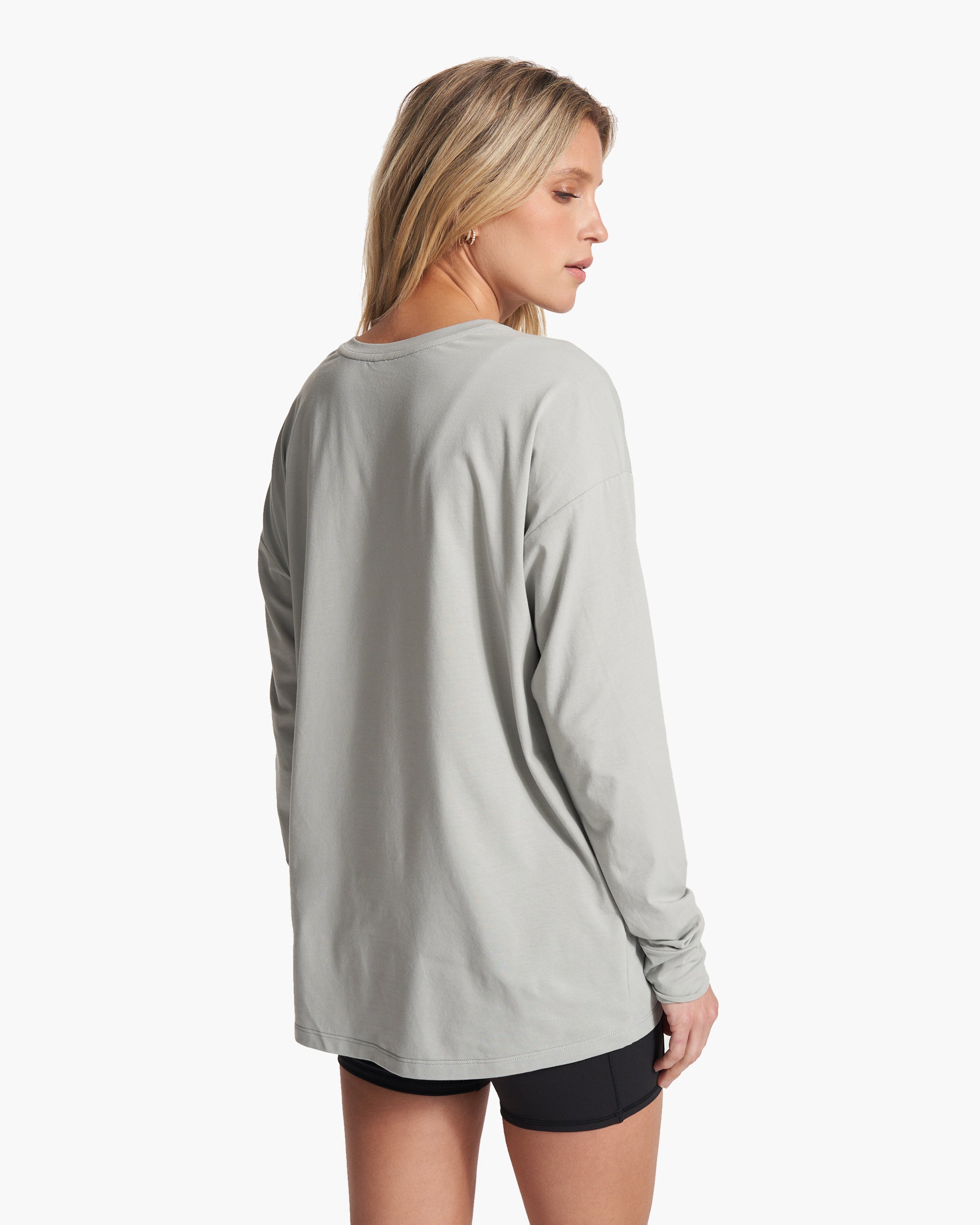Long-Sleeve Feather Tee | White Sage