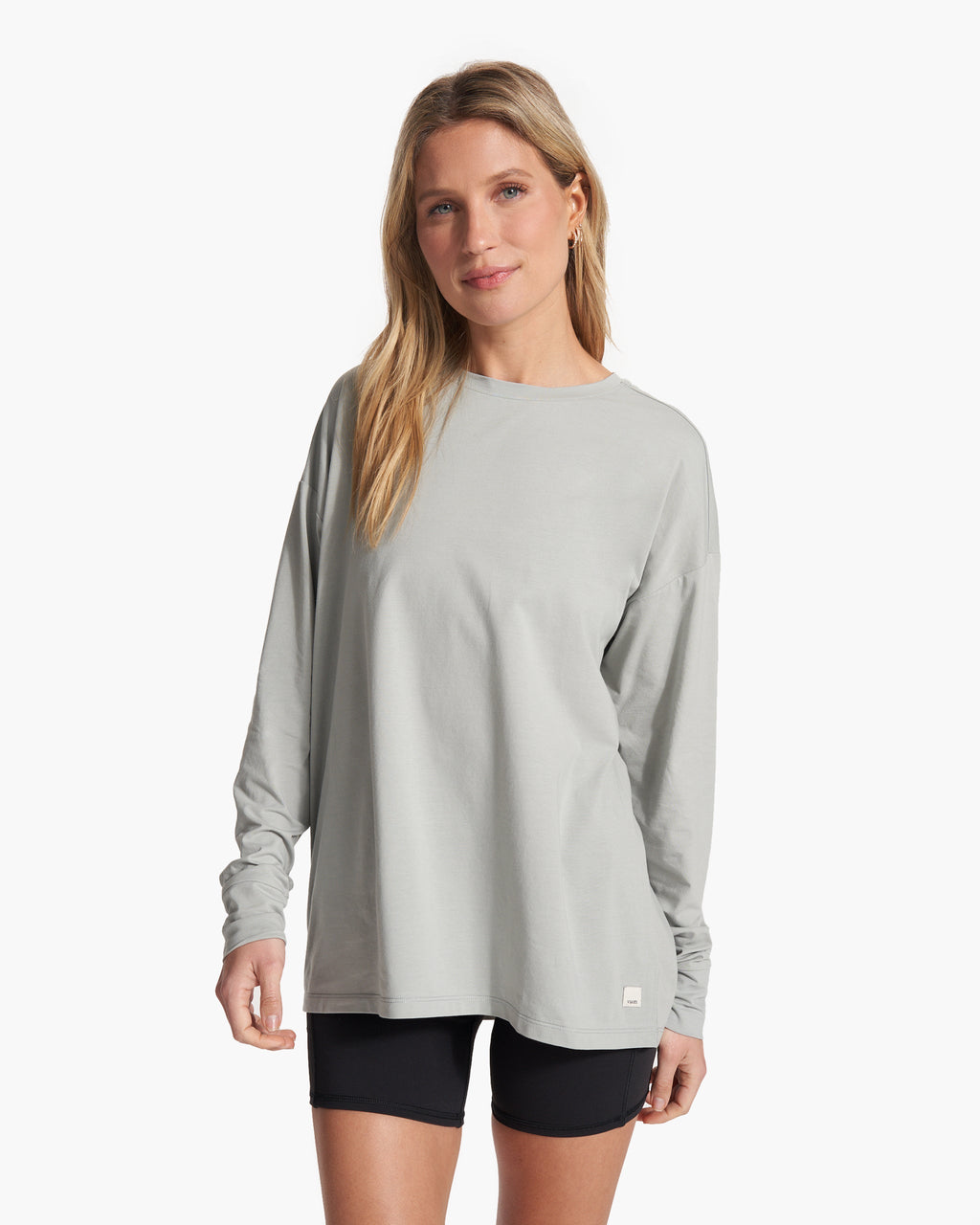 Long-Sleeve Feather Tee | White Sage