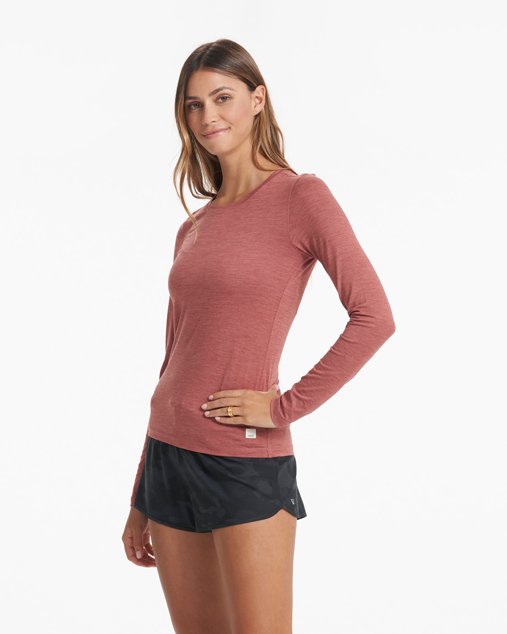 Long-Sleeve Lux Crew | Rosewood Heather