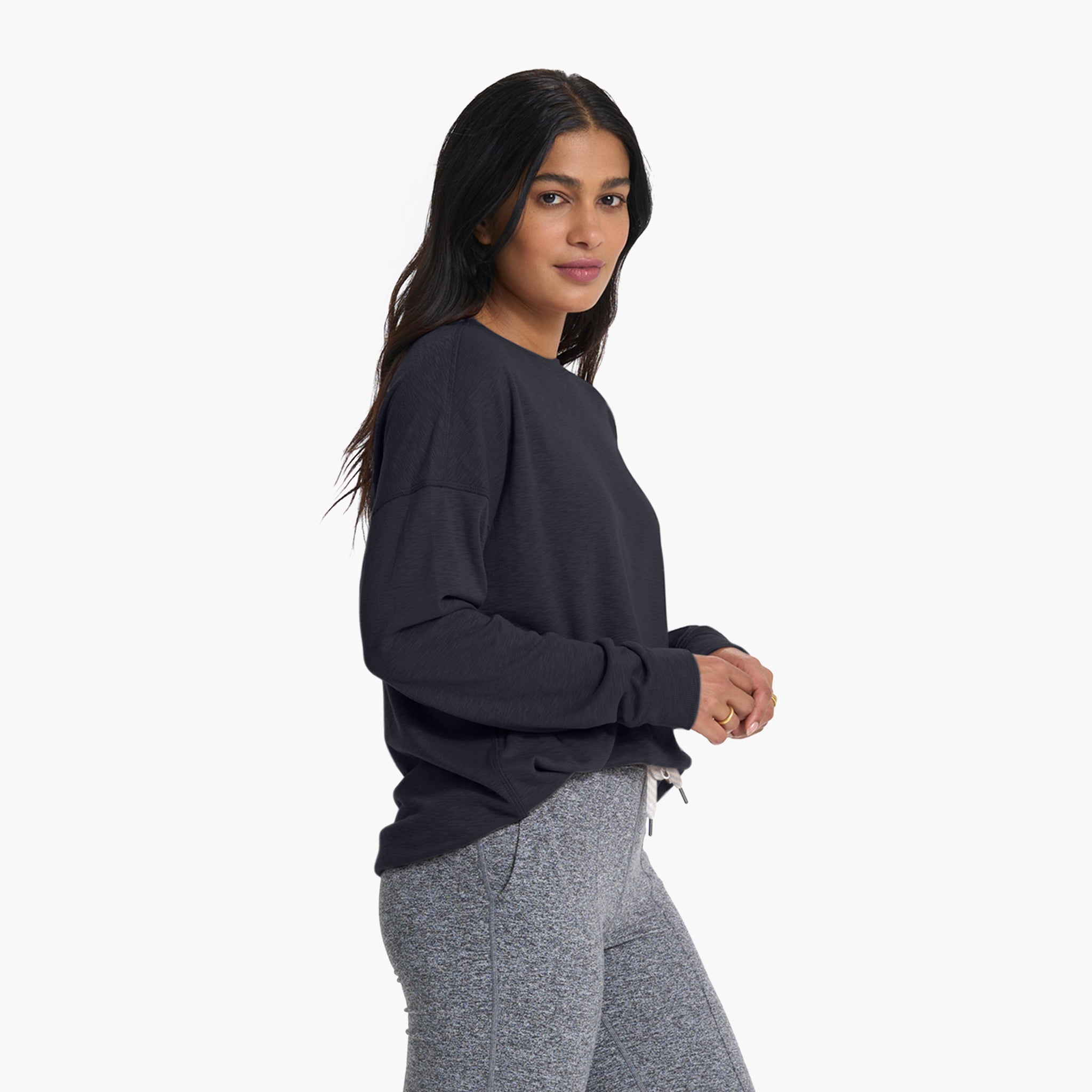 Long-Sleeve Sunrise Crew | Black