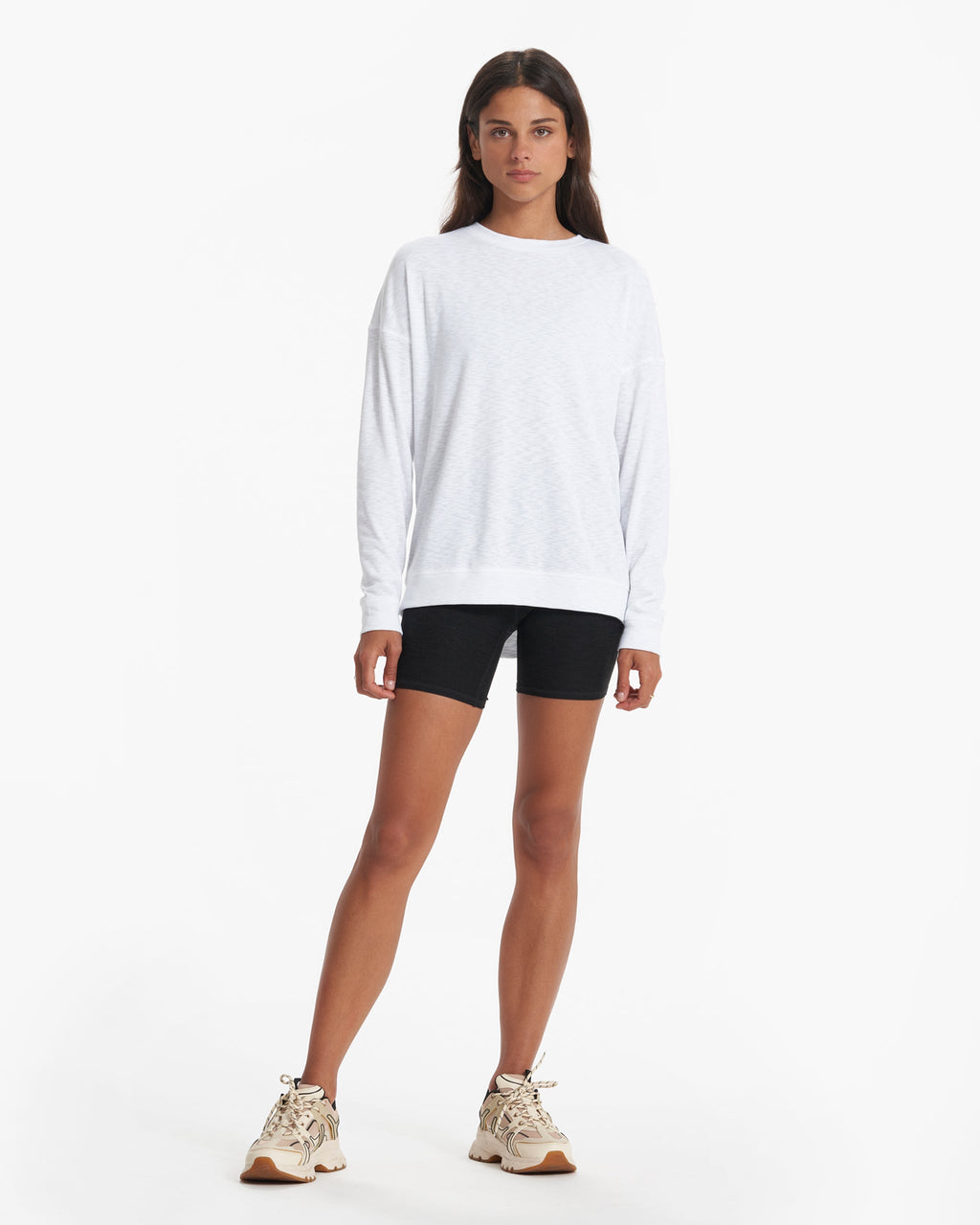 Long-Sleeve Sunrise Crew | White