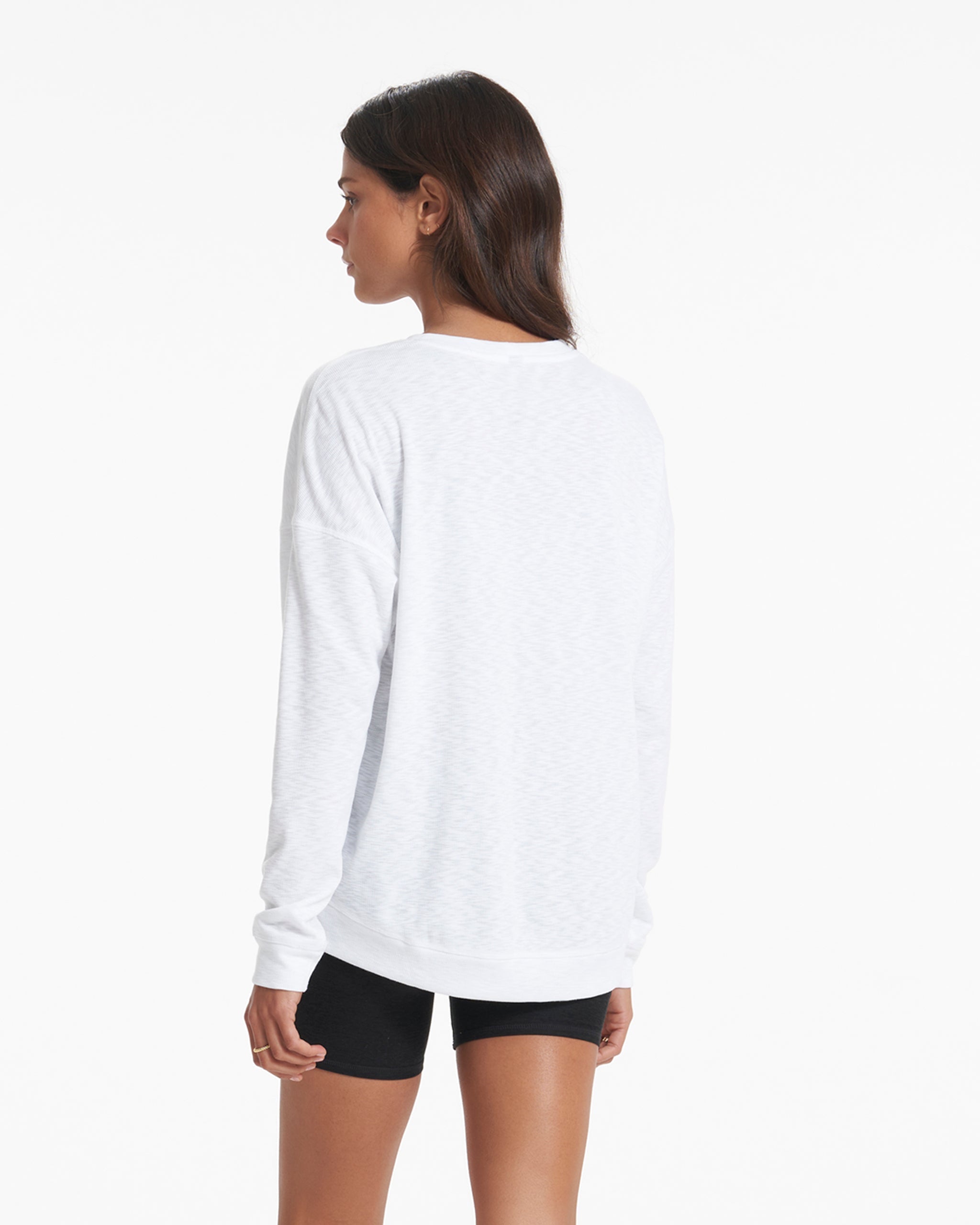 Long-Sleeve Sunrise Crew | White