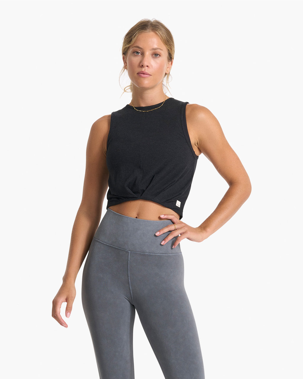 Cove High Neck Tank | Black Heather