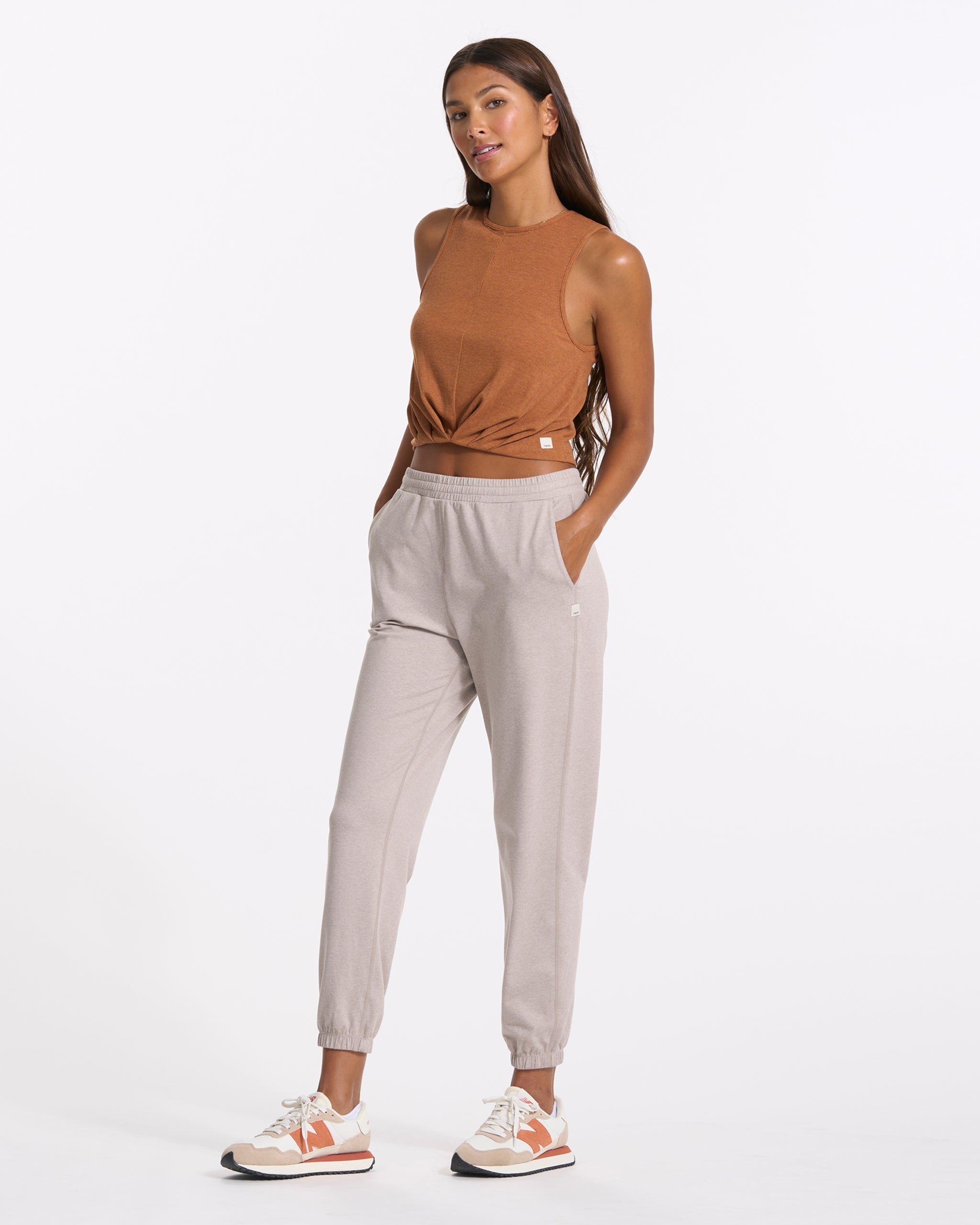 Cove High Neck Tank | Dark Palo Santo Heather