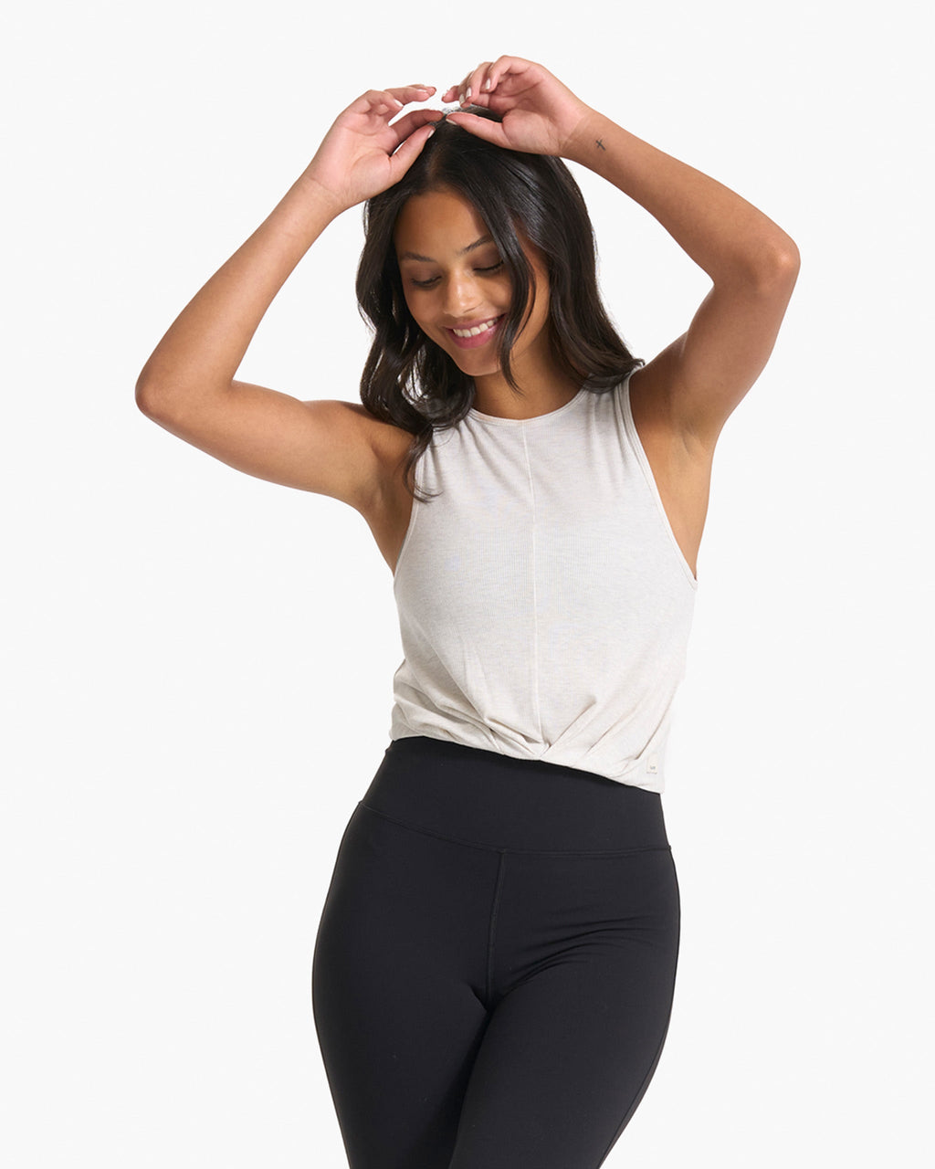 Cove High Neck Tank | White Heather