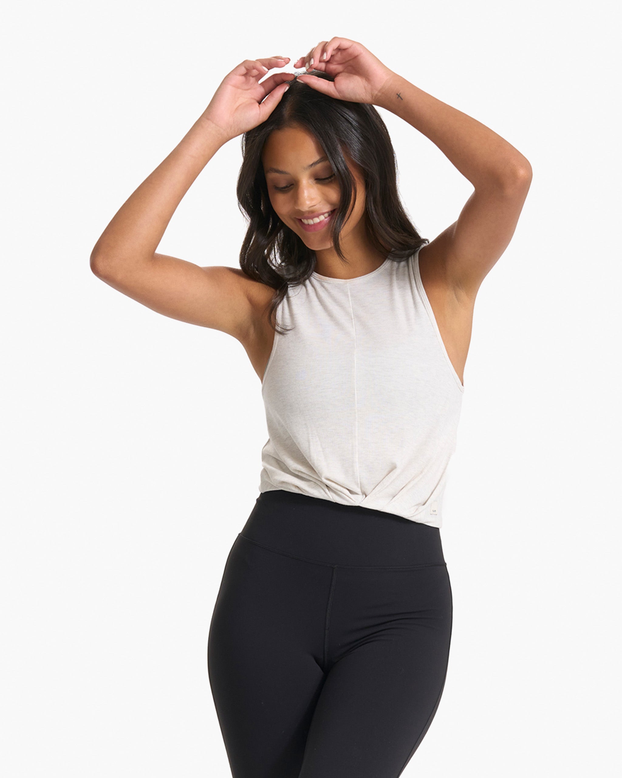 Cove High Neck Tank | White Heather
