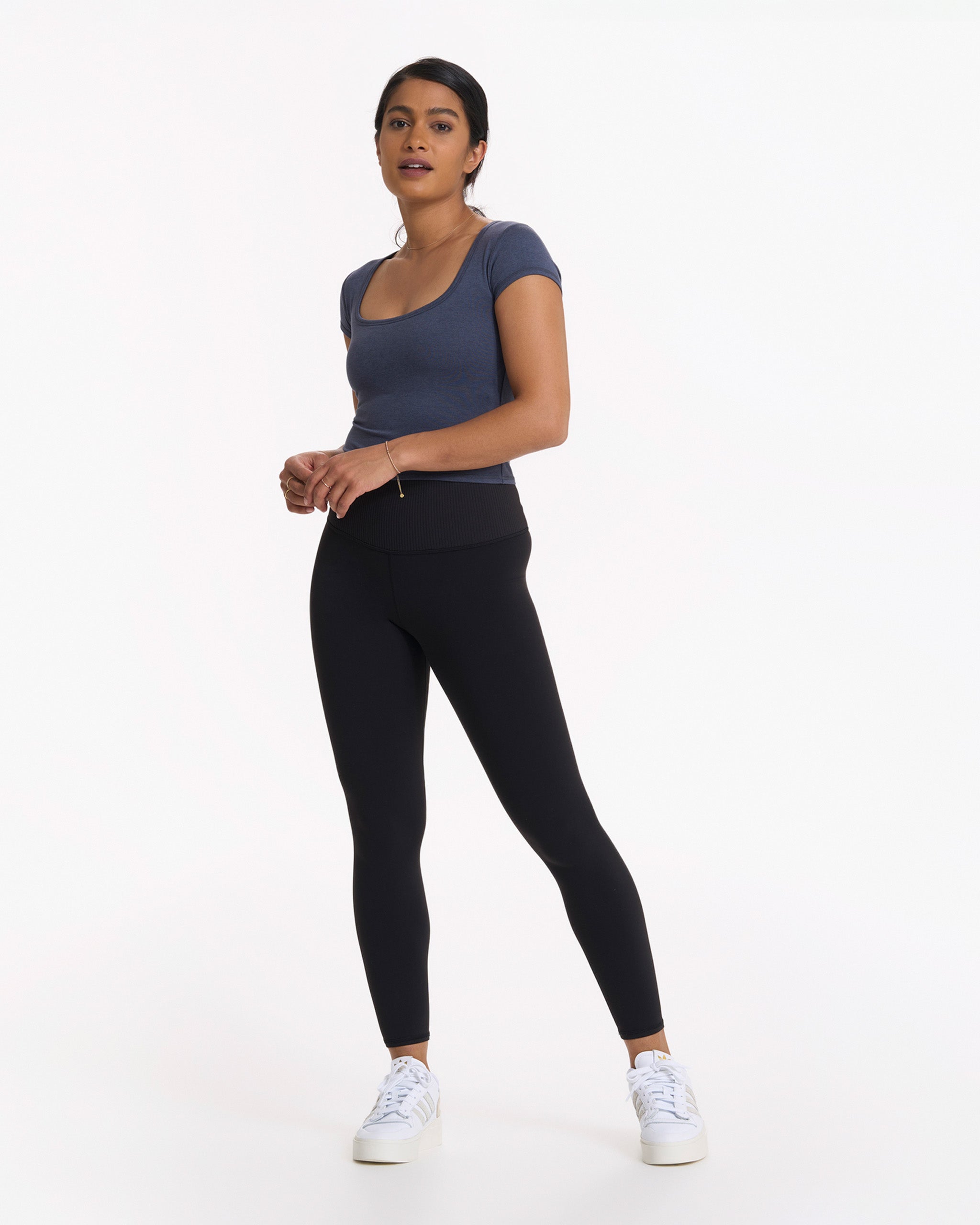 Short Sleeve Halo Crop | Azure Heather