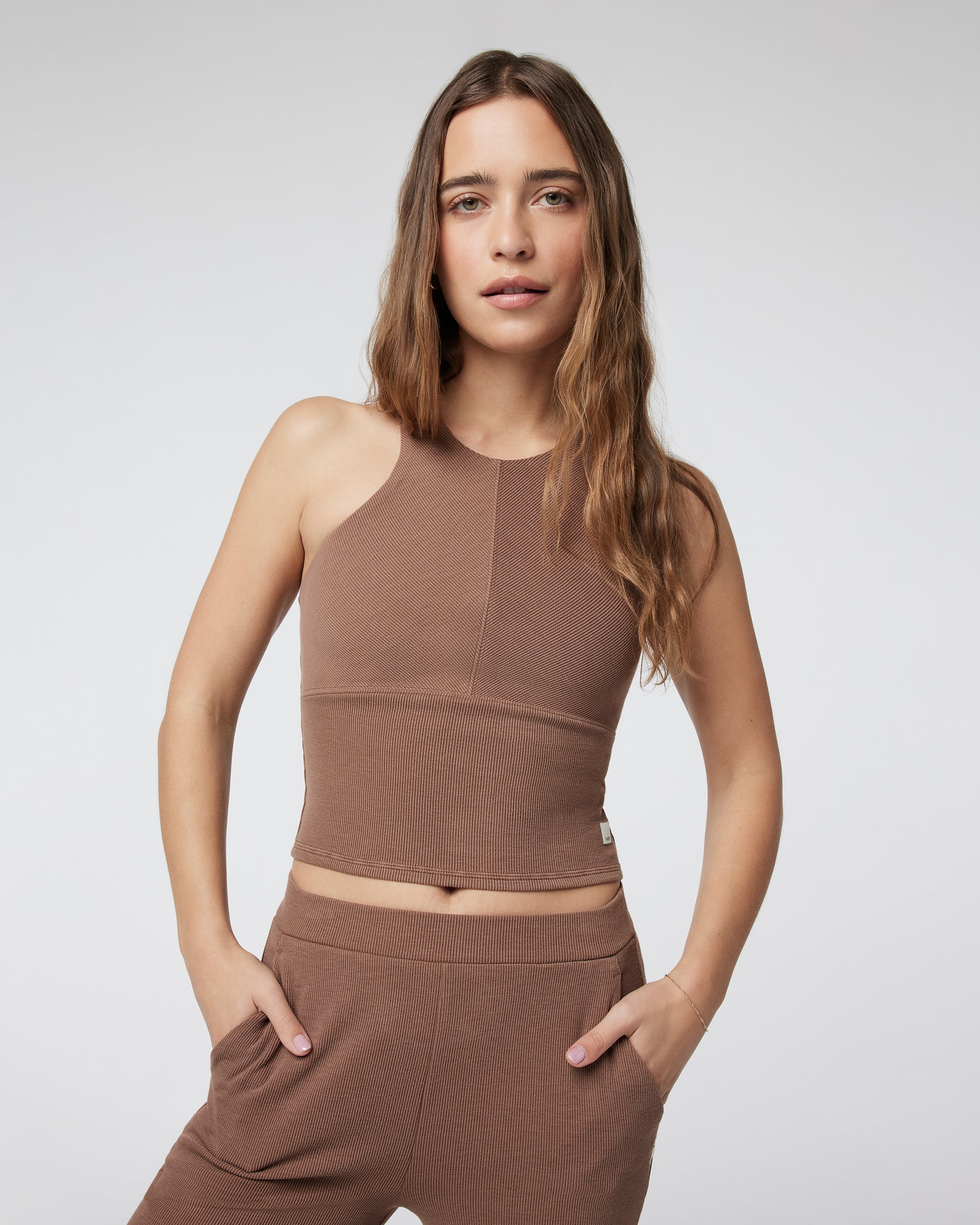 Aston Rib Crop | Almond