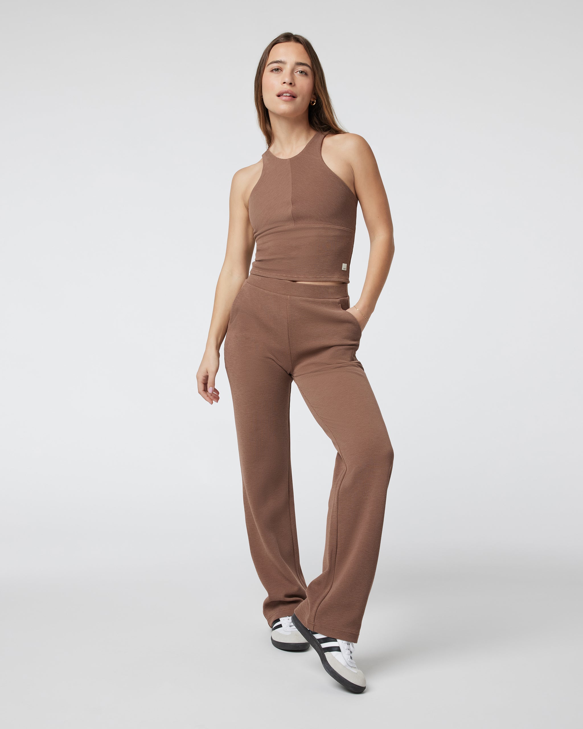 Aston Rib Crop | Almond