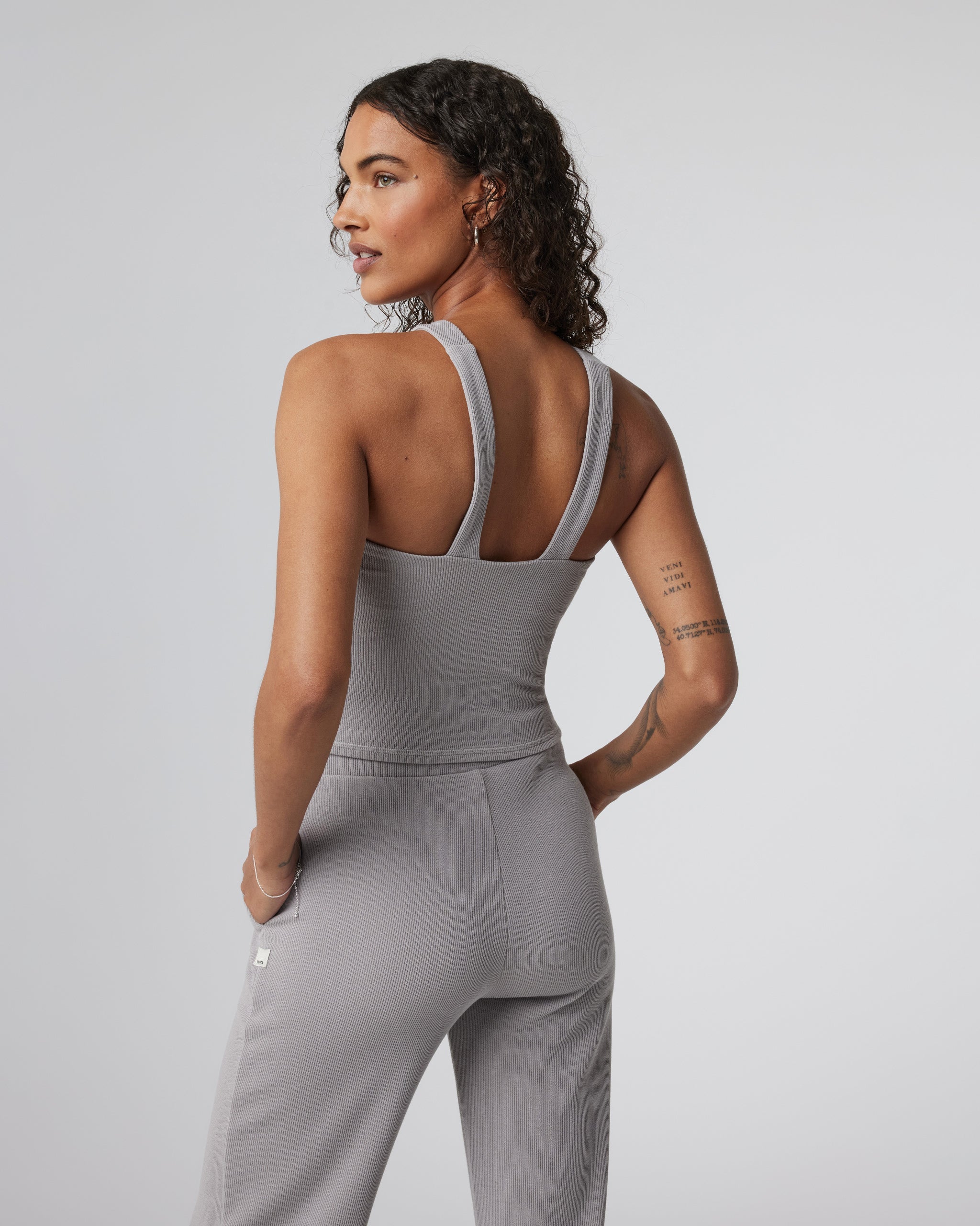 Aston Rib Crop | Soft Pewter