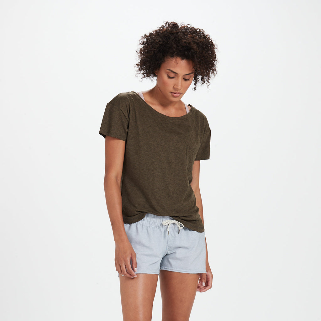 Lux Performance Tee | Heather Evergreen