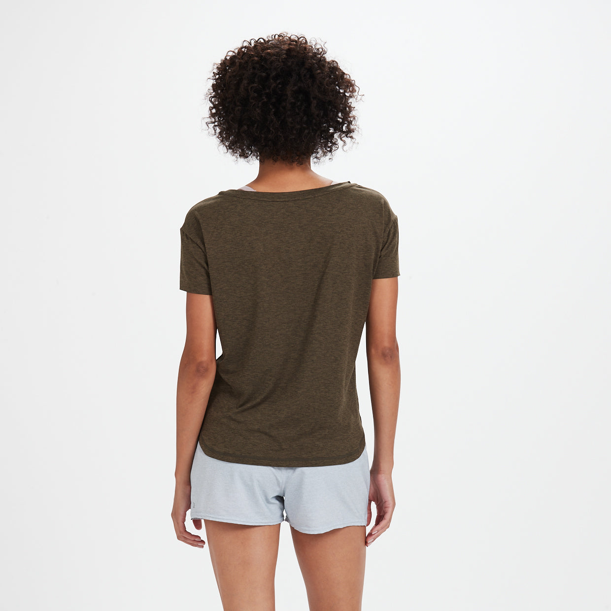 Lux Performance Tee | Heather Evergreen