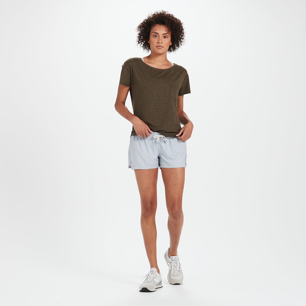 Lux Performance Tee | Heather Evergreen