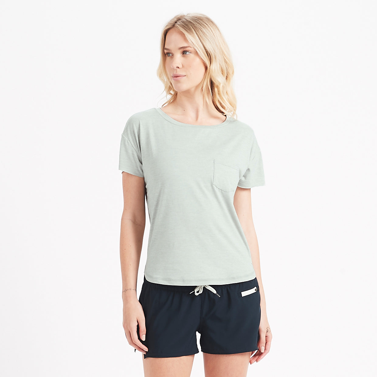 Lux Performance Tee | Sage Heather