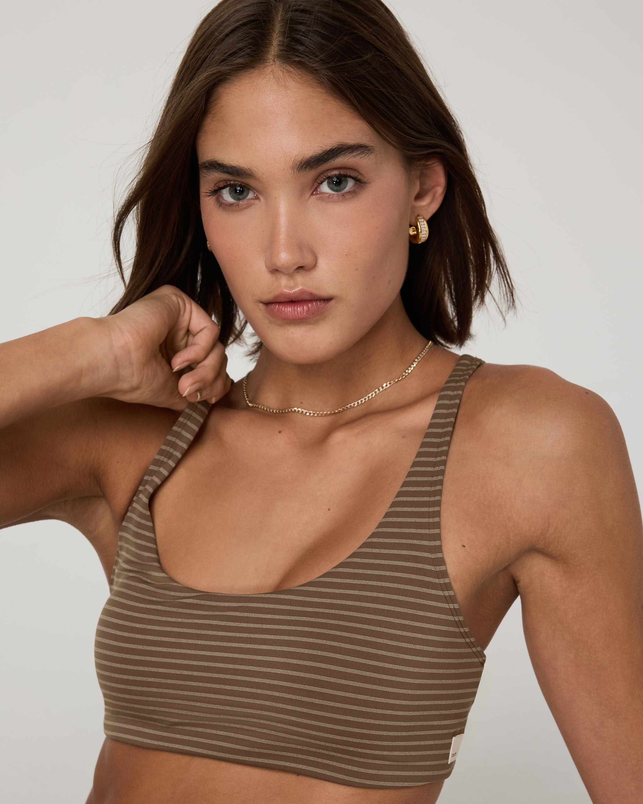 Stripe Yosemite Bra | Espresso Stripe