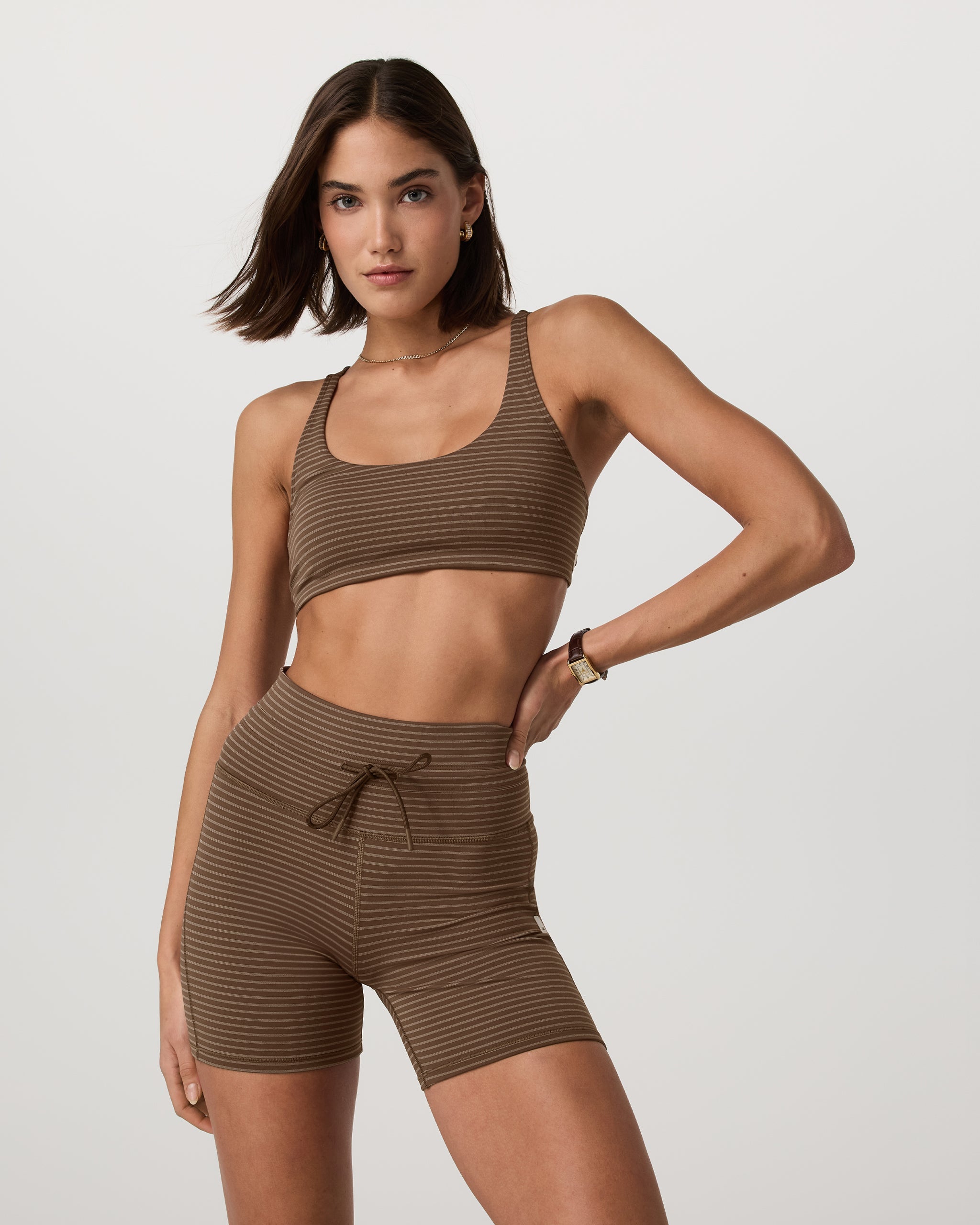 Stripe Yosemite Bra | Espresso Stripe