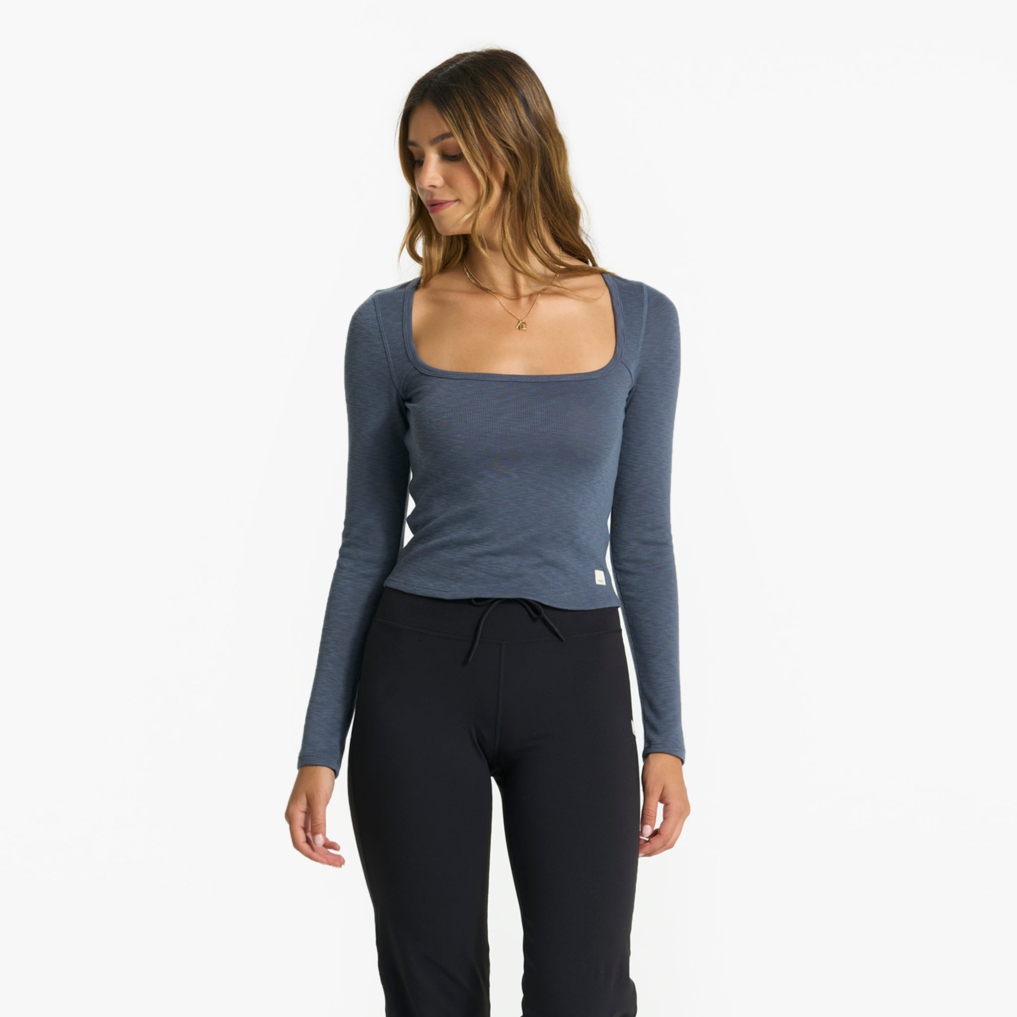 Long-Sleeve Sunrise Square Neck | Azure