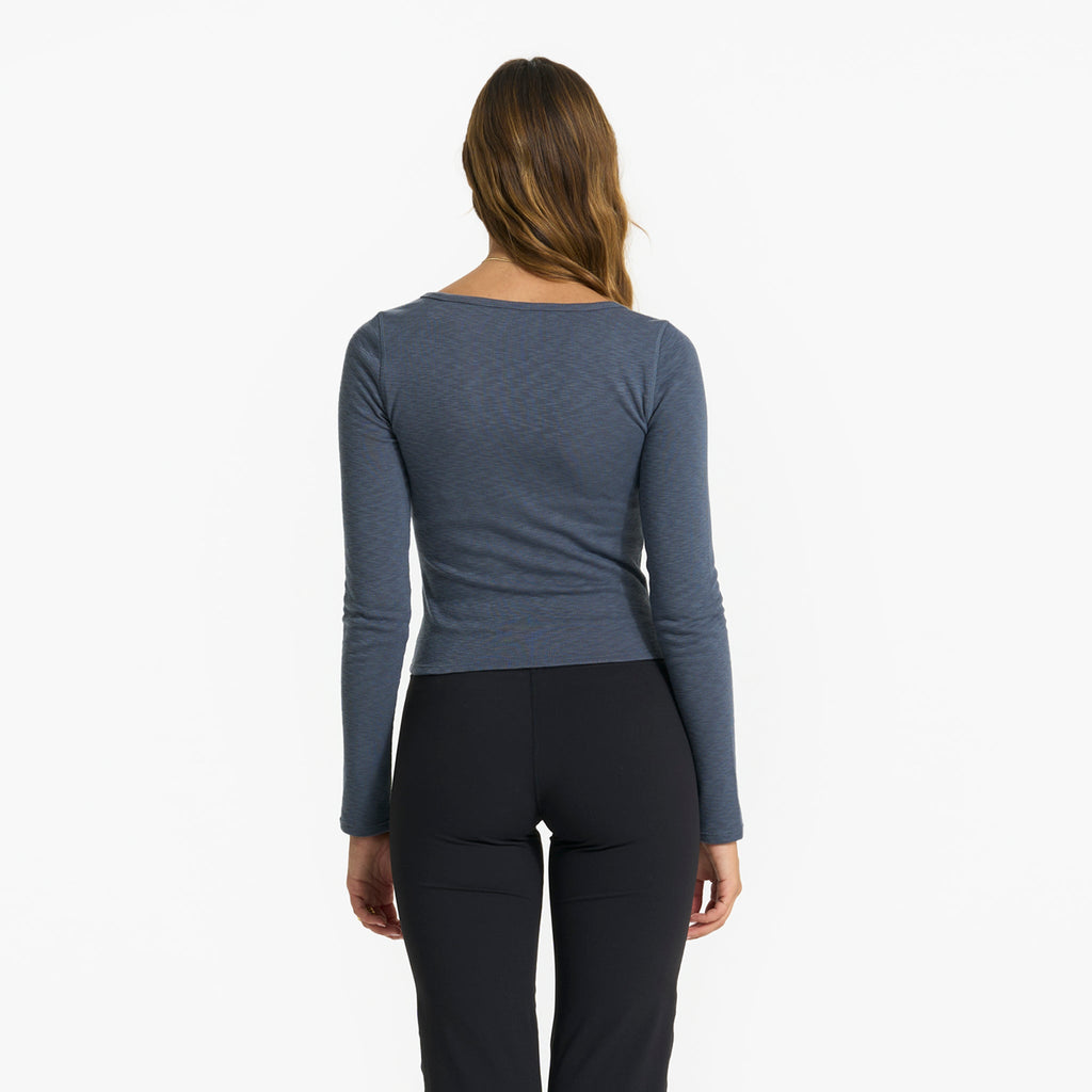 Long-Sleeve Sunrise Square Neck | Azure