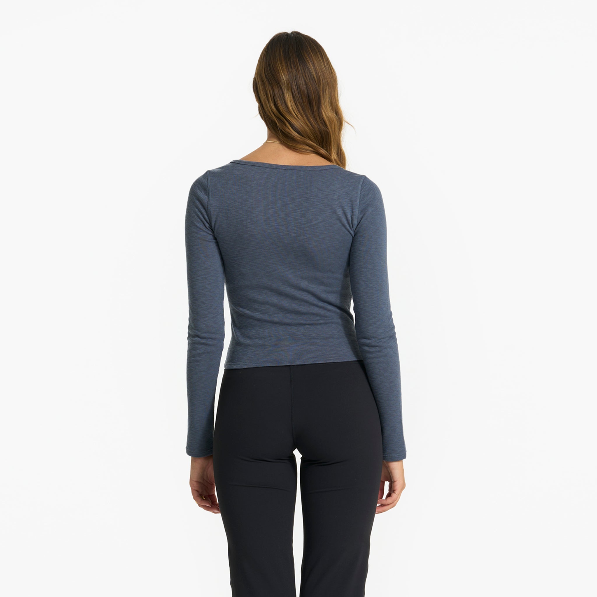 Long-Sleeve Sunrise Square Neck | Azure
