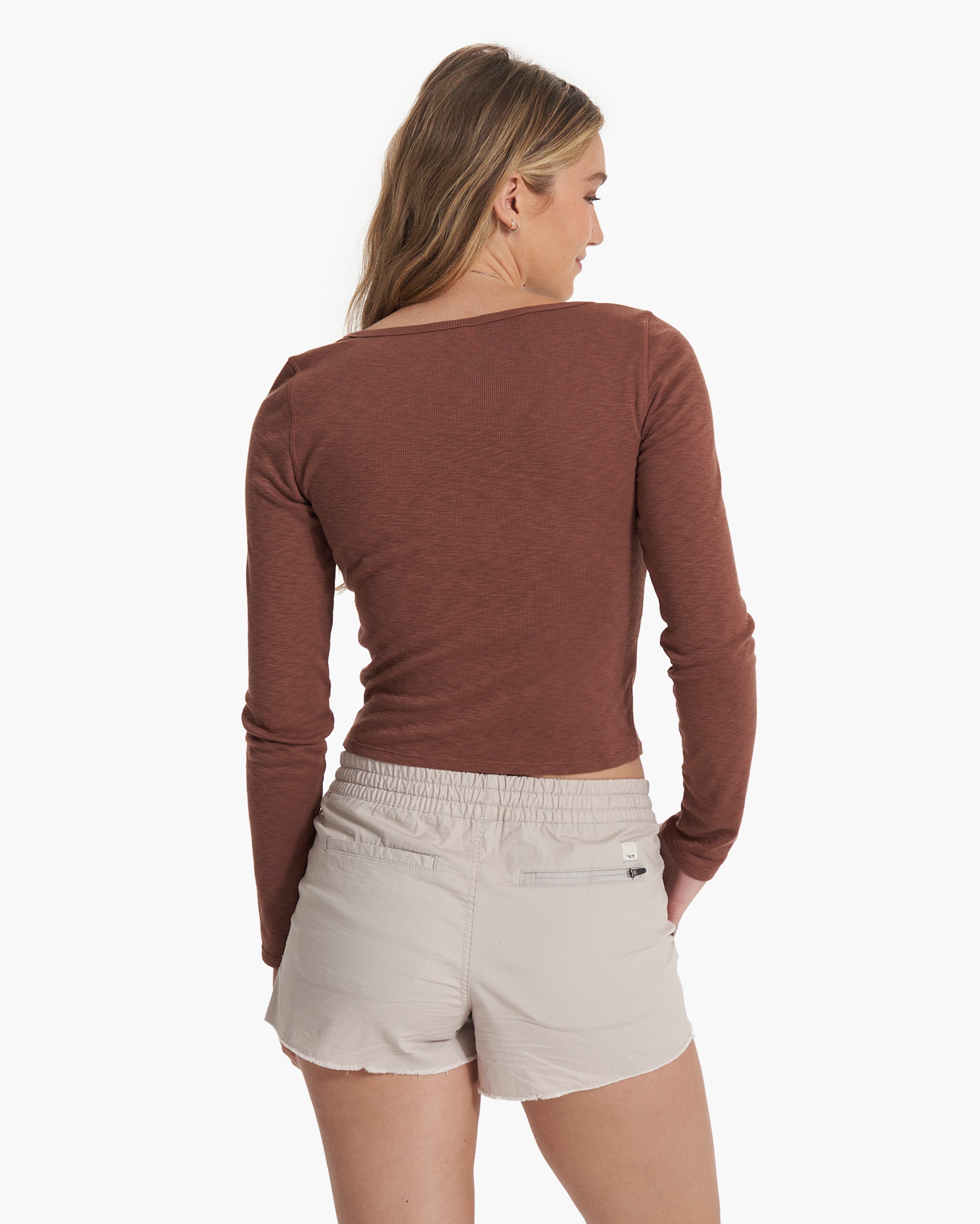 Long Sleeve Sunrise Square Neck | Hazelnut