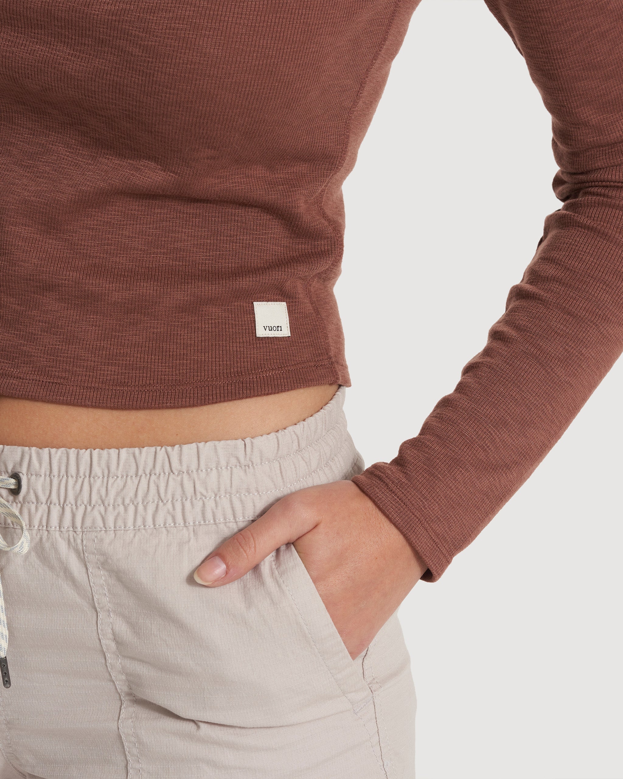 Long Sleeve Sunrise Square Neck | Hazelnut