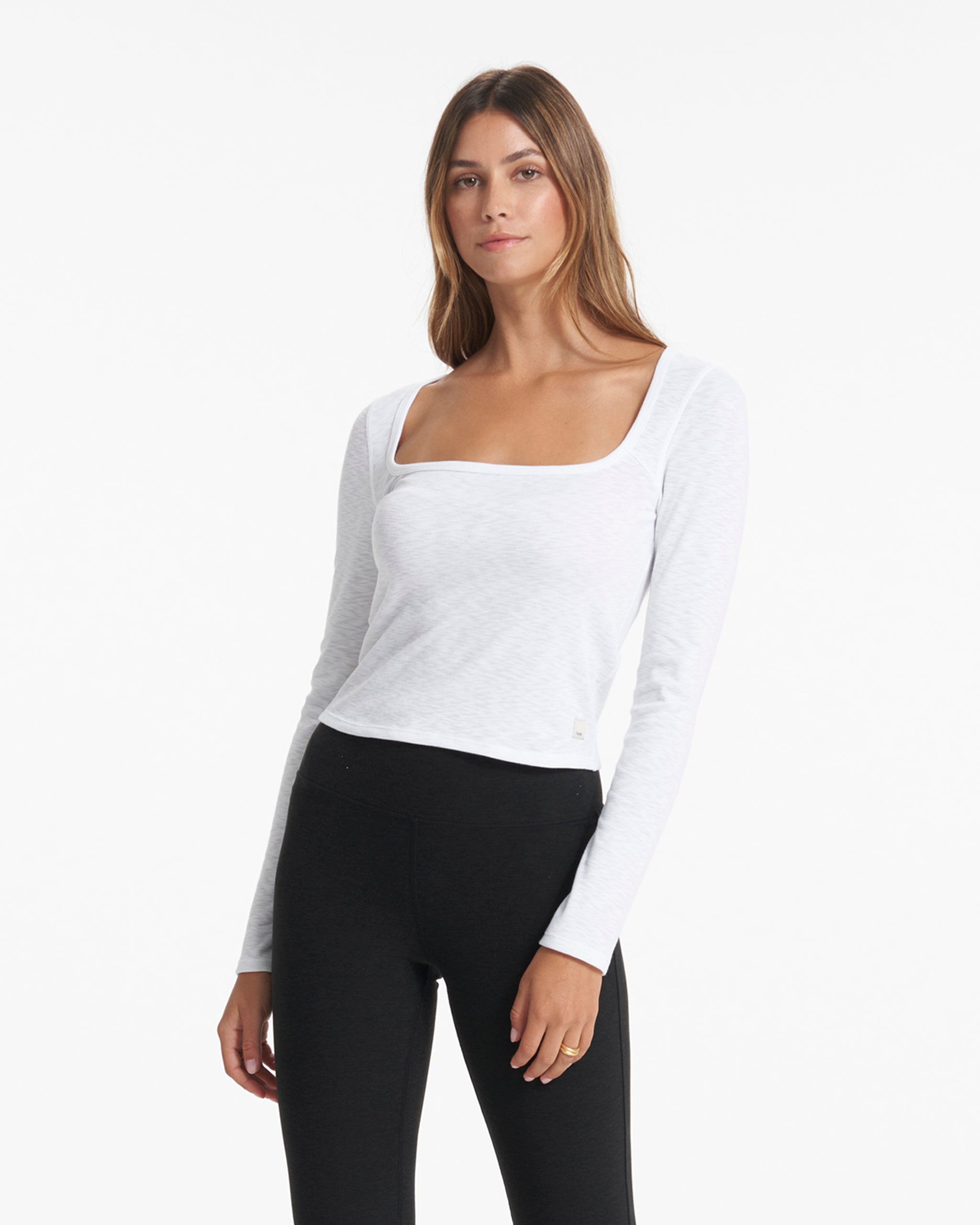 Long-Sleeve Sunrise Square Neck | White