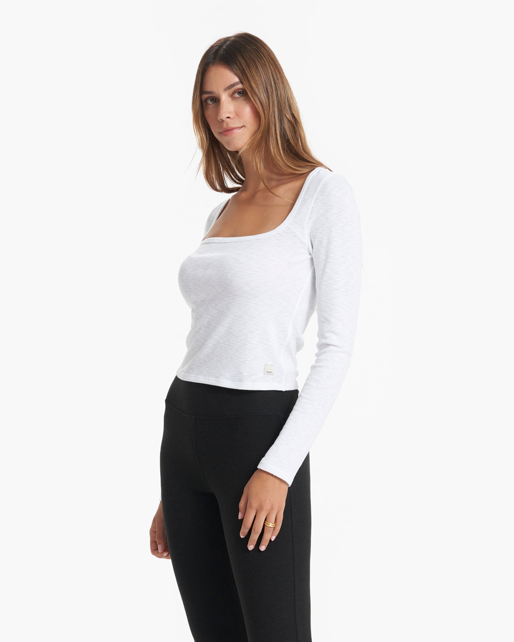 Long-Sleeve Sunrise Square Neck | White
