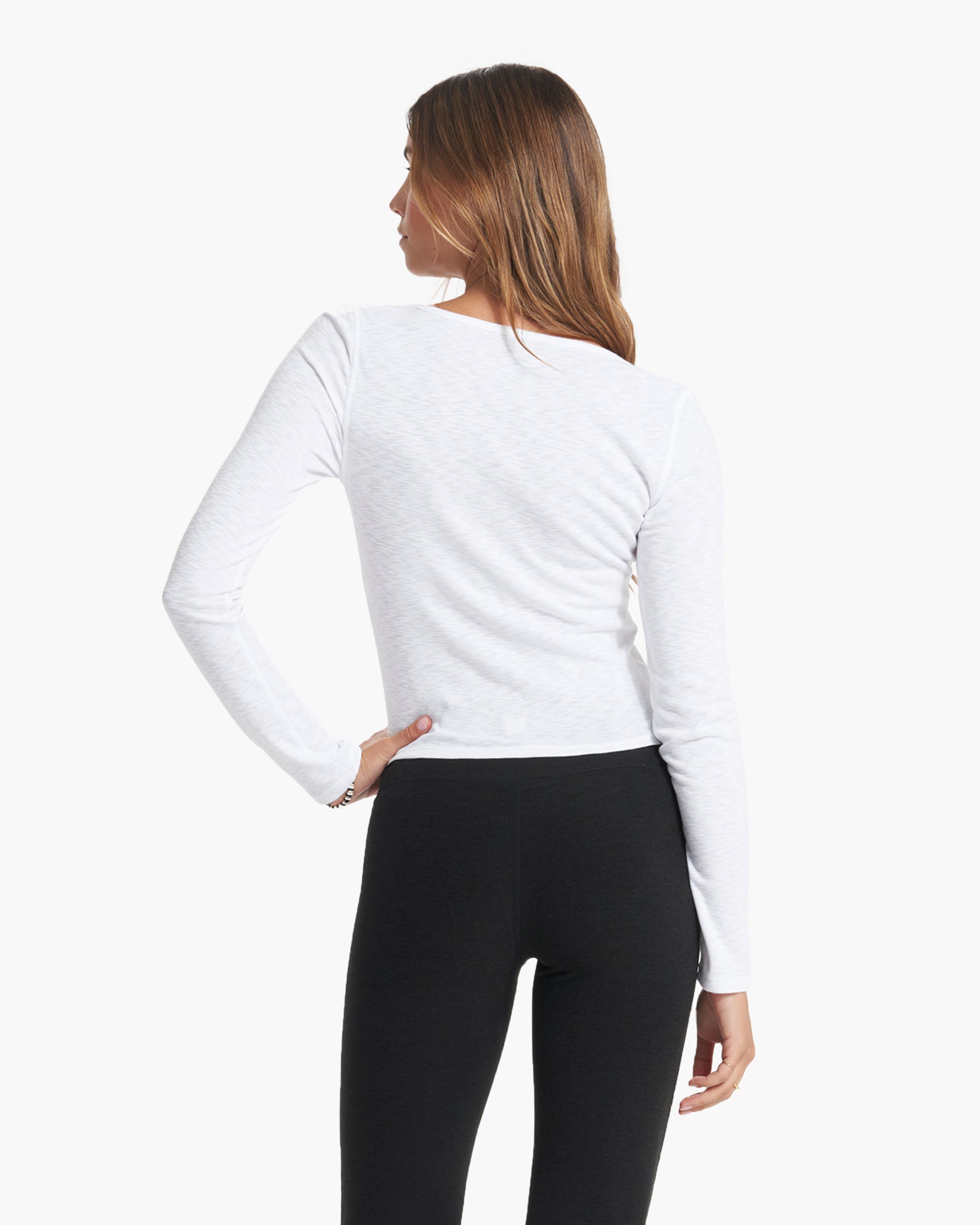 Long-Sleeve Sunrise Square Neck | White