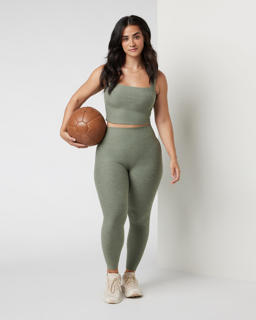 Elevation Square Neck Tank | Pistachio Heather