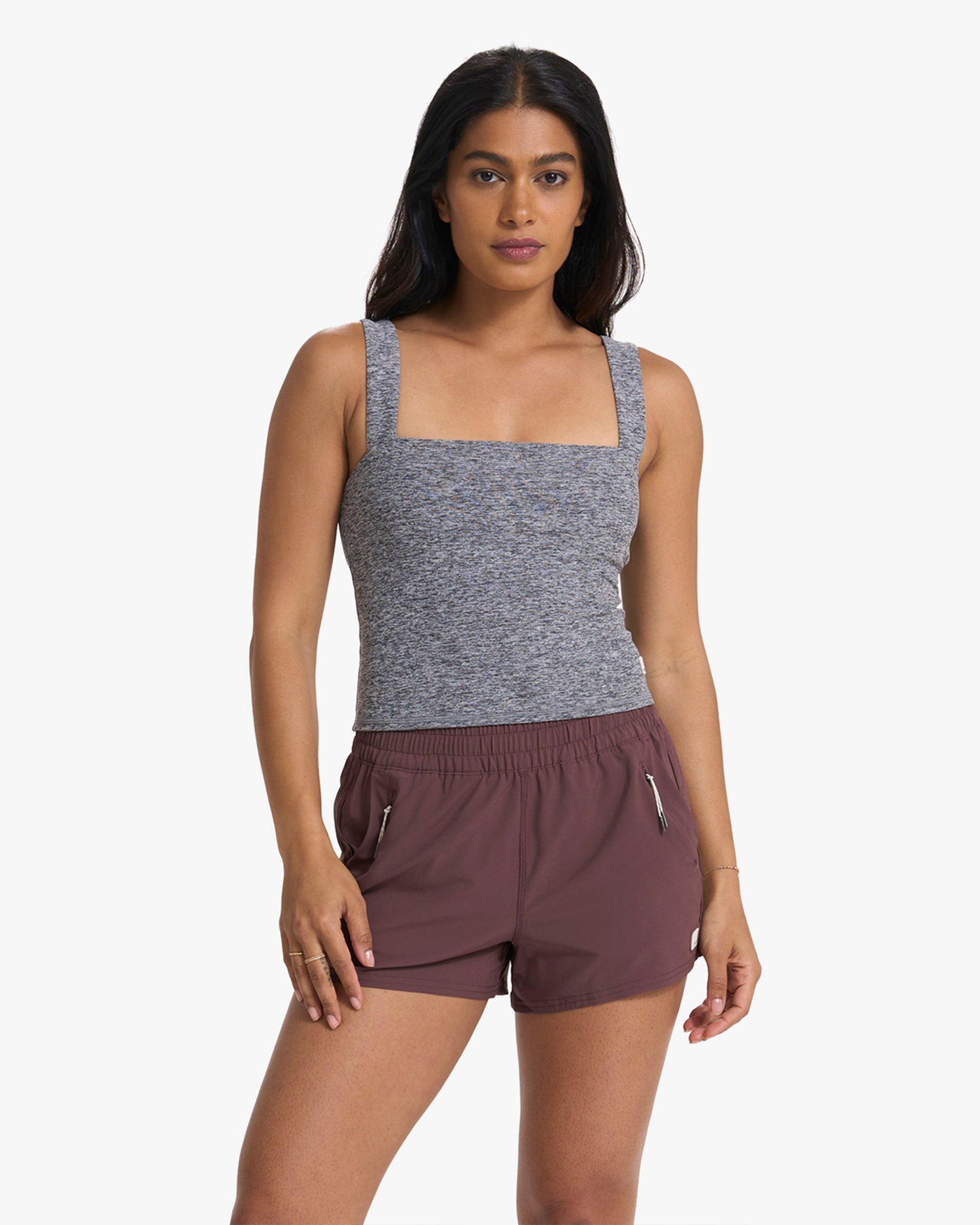 Elevation Square Neck Tank | Heather Grey