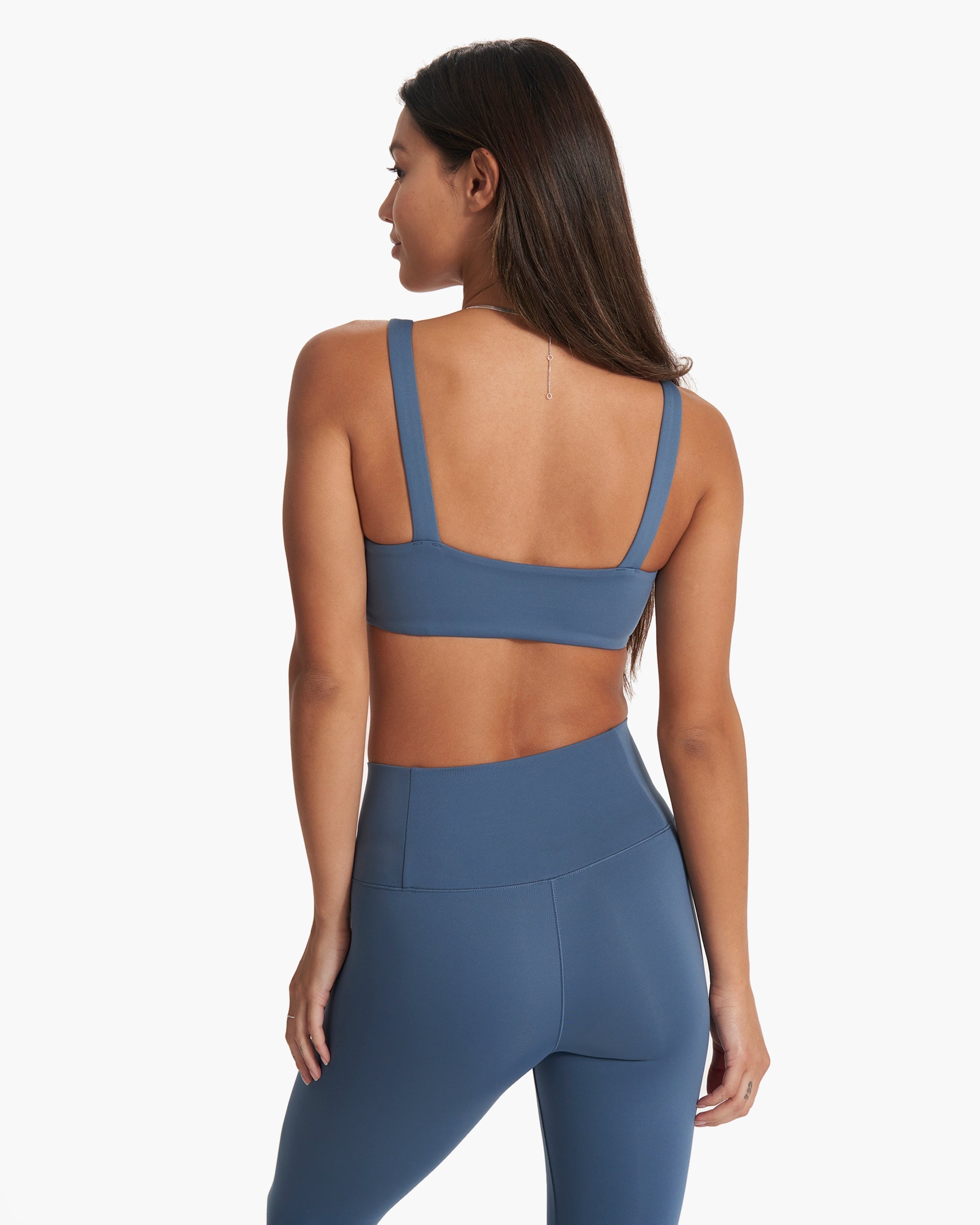 Evolve Square Neck Bra | Pool Blue