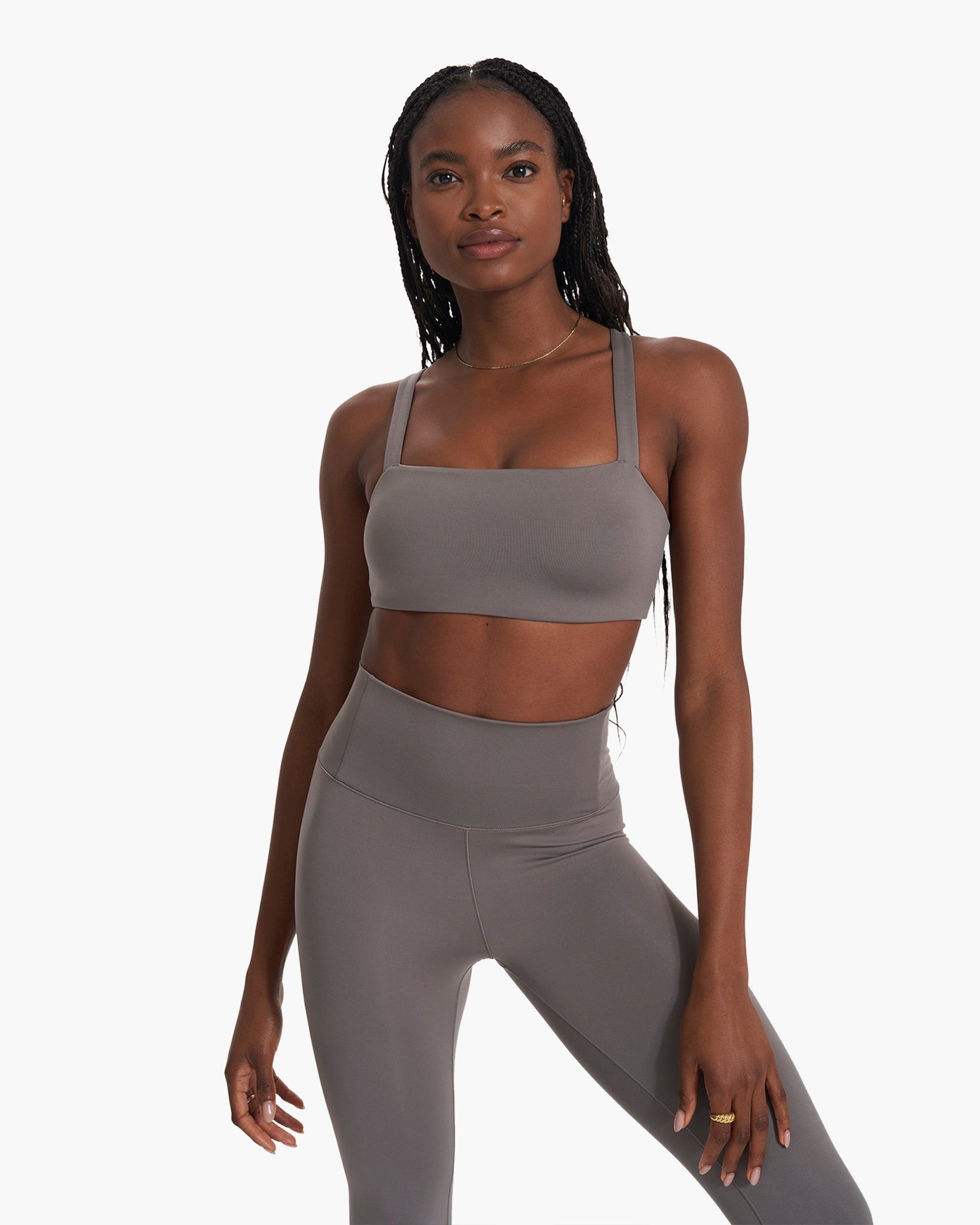 Evolve Square Neck Bra | Smoke