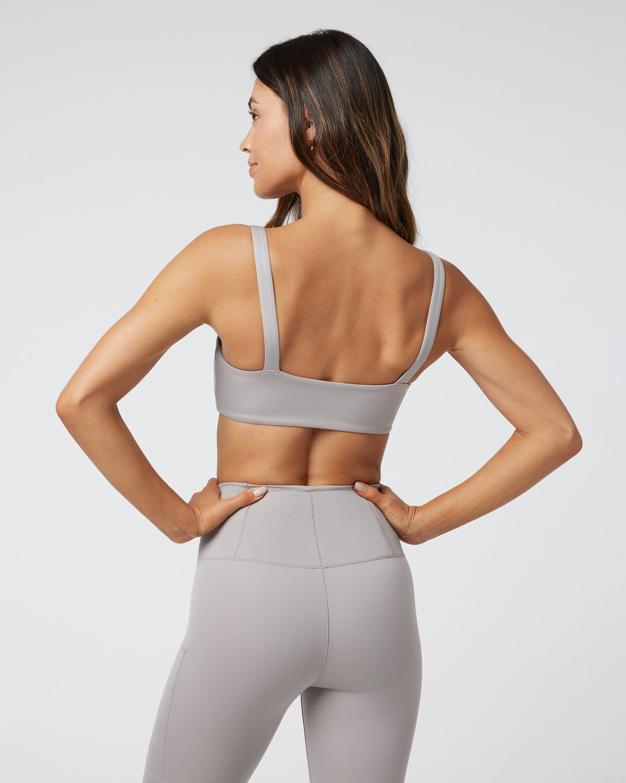 Evolve Square Neck Bra | Soft Pewter