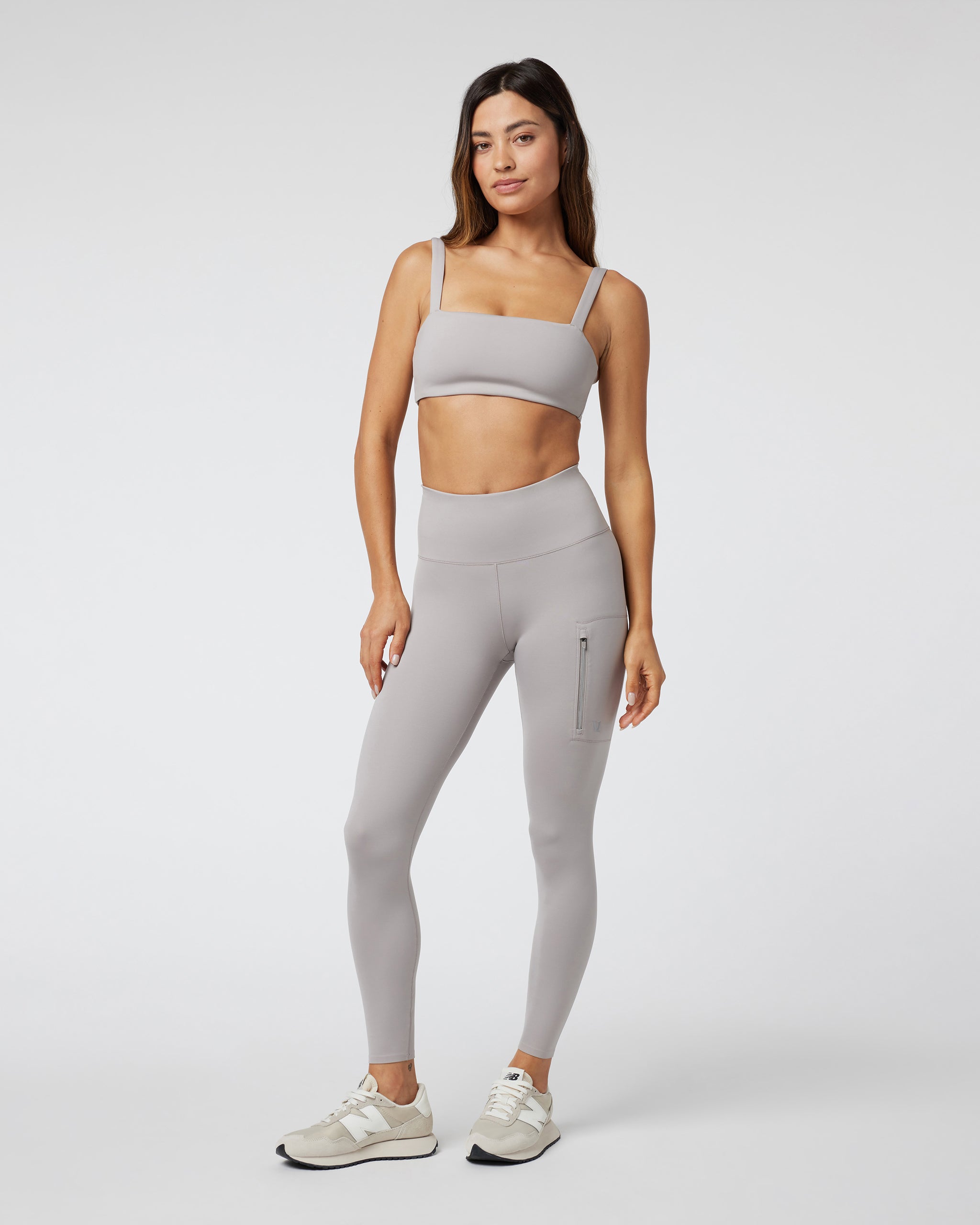 Evolve Square Neck Bra | Soft Pewter