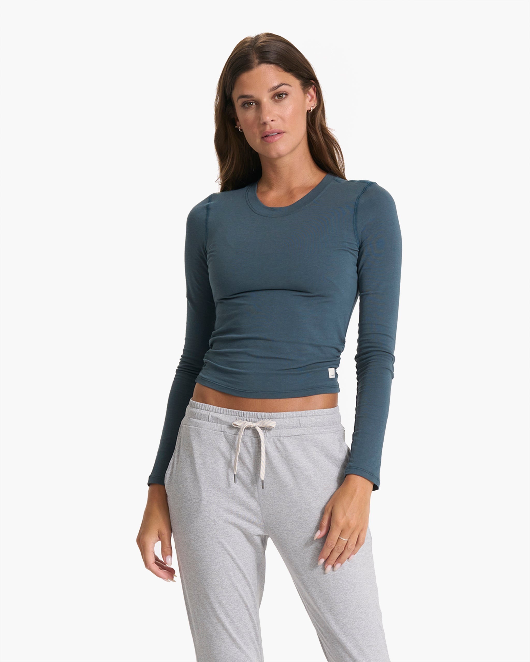 Long-Sleeve Coast Crop | Stone