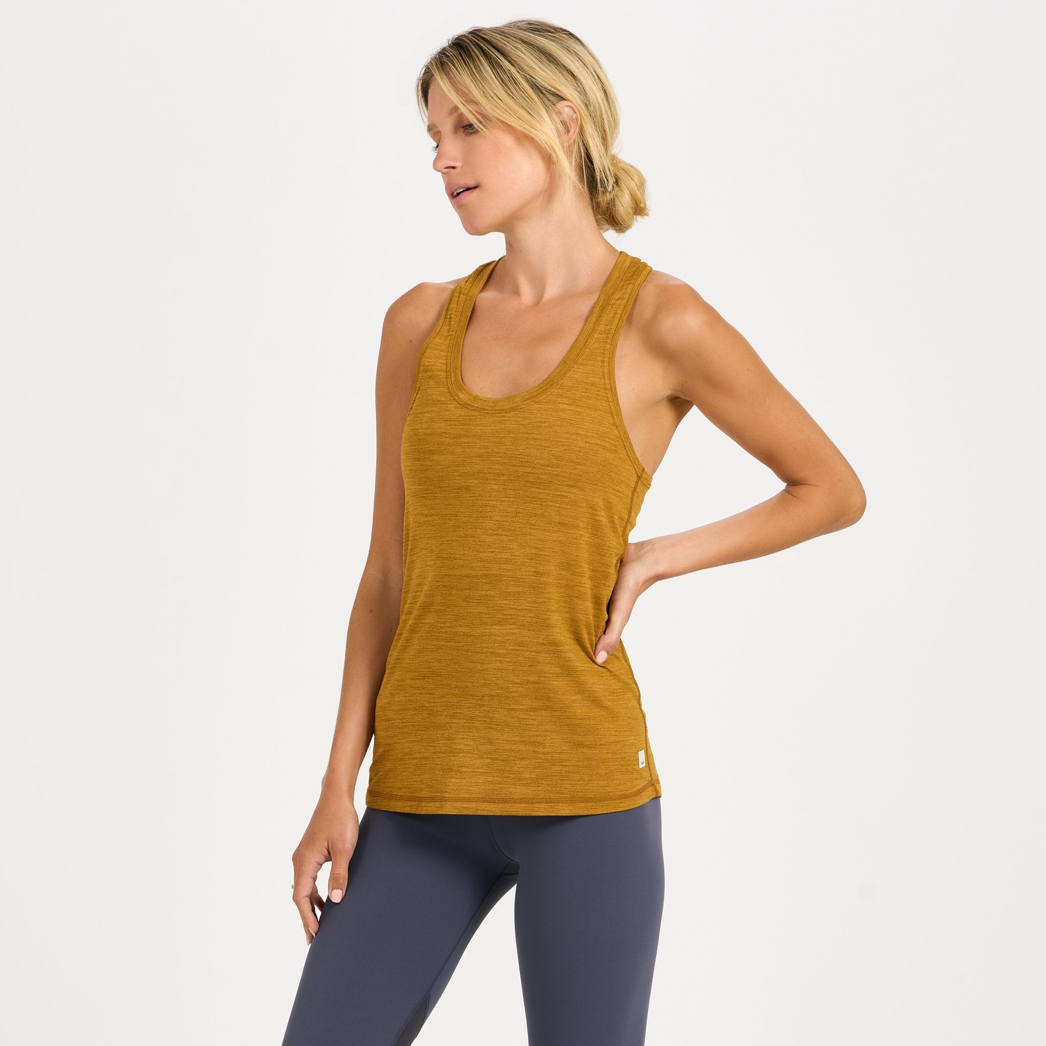 Lux Performance Tank | Dark Golden Heather