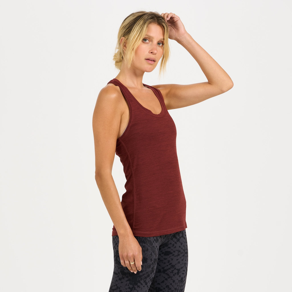 Lux Performance Tank | Brick Heather