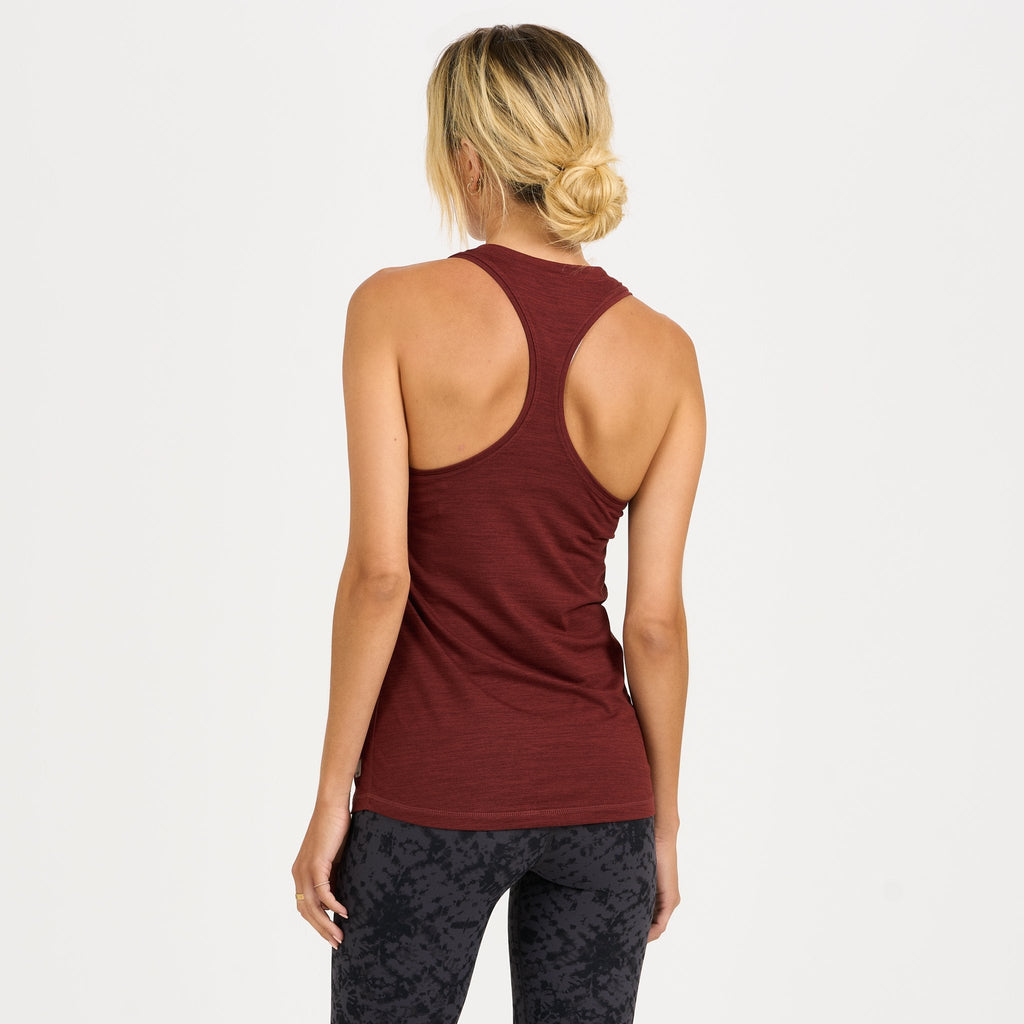 Lux Performance Tank | Brick Heather