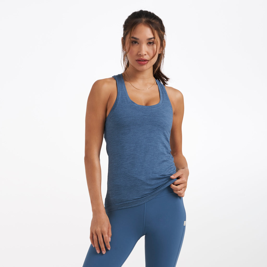 Lux Performance Tank | Pool Blue Heather