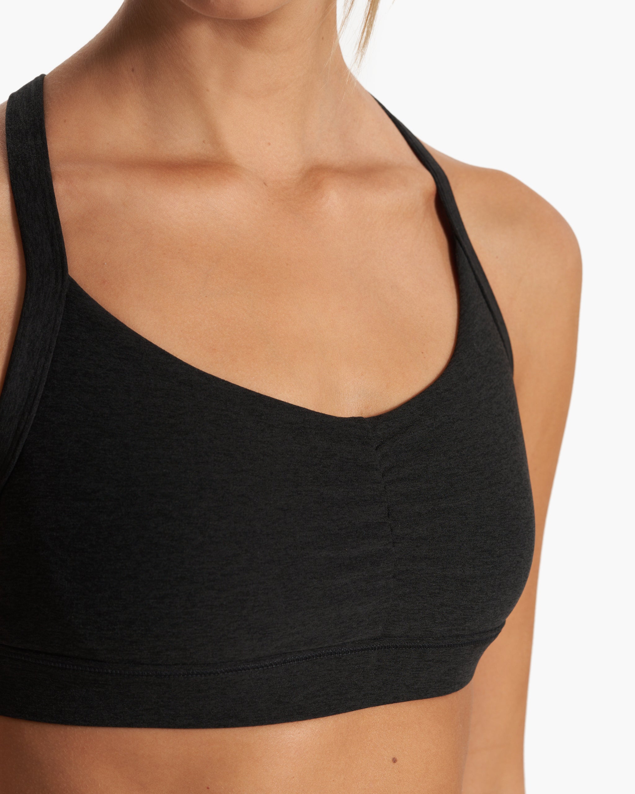 Elevation Ruched Bra | Black Heather
