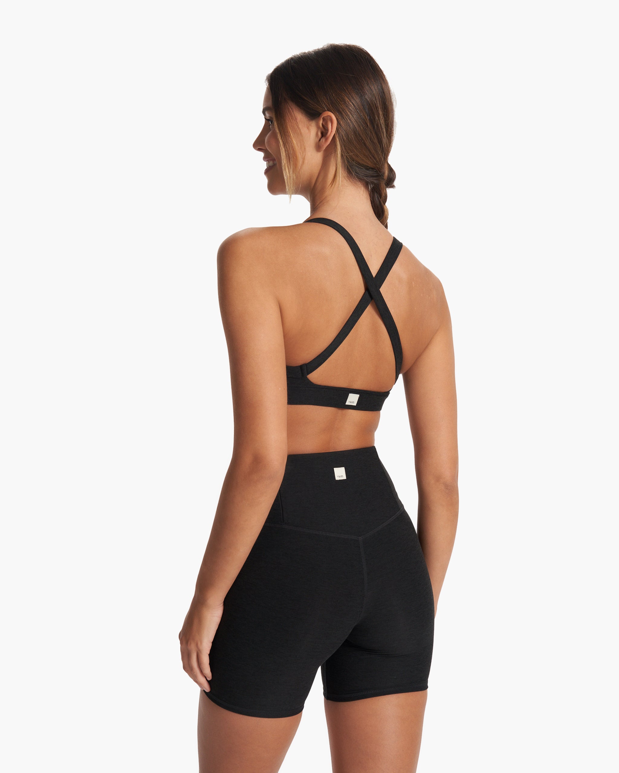 Elevation Ruched Bra | Black Heather