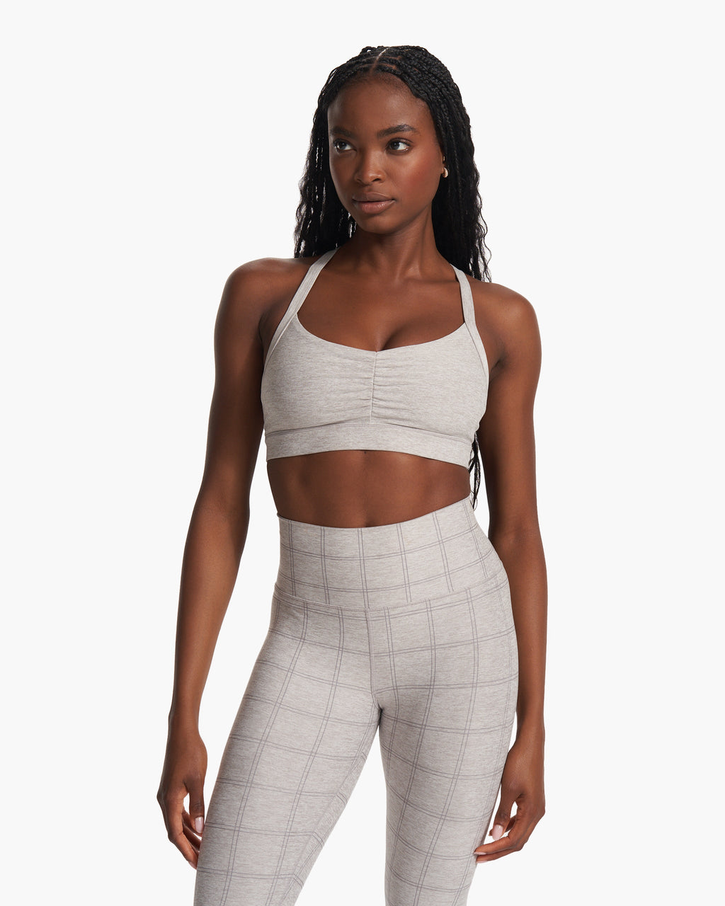 Elevation Ruched Bra | Clay Heather