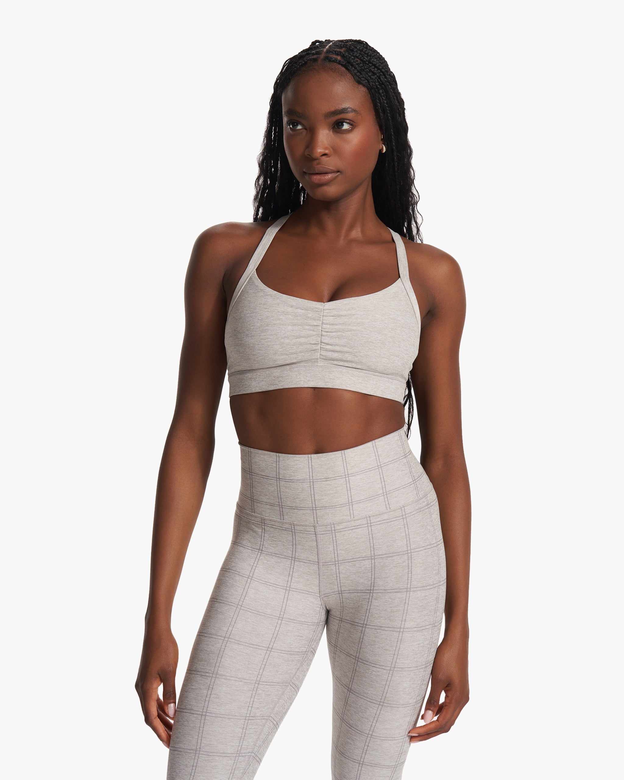 Elevation Ruched Bra | Clay Heather