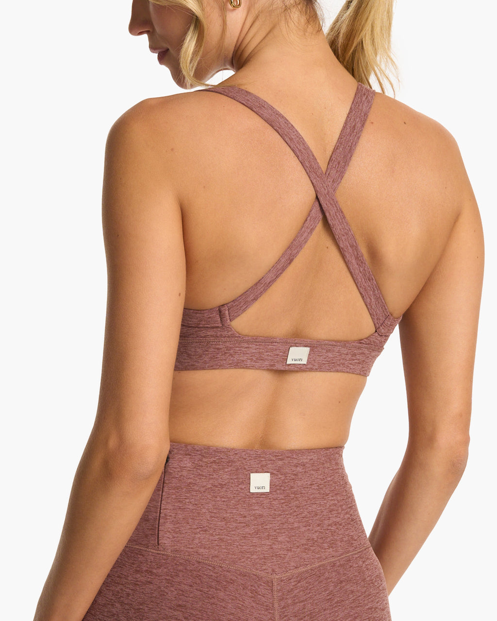 Elevation Ruched Bra | Hazelnut Heather