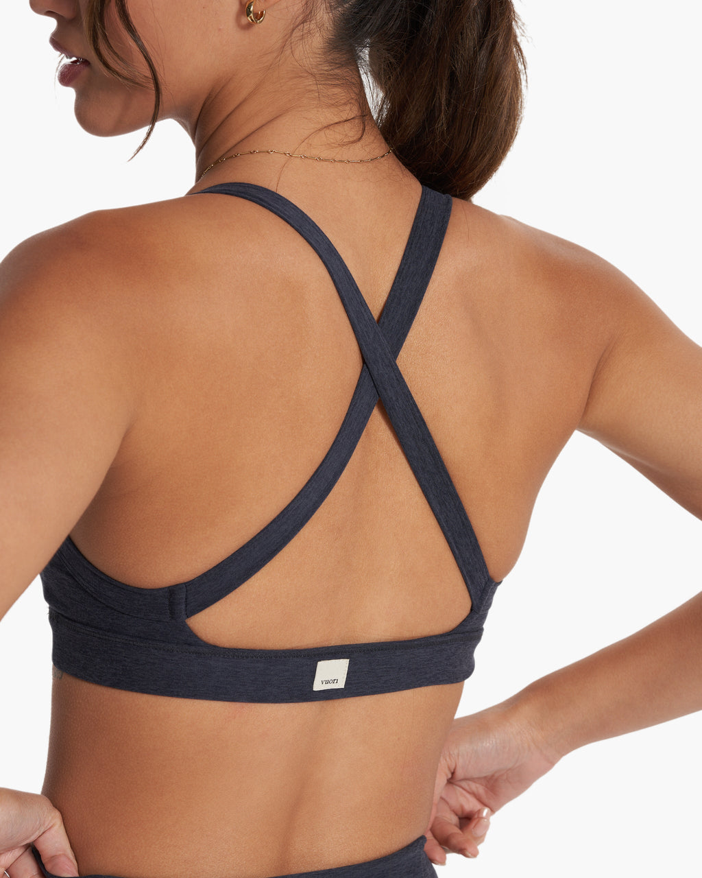 Elevation Ruched Bra | Midnight Heather