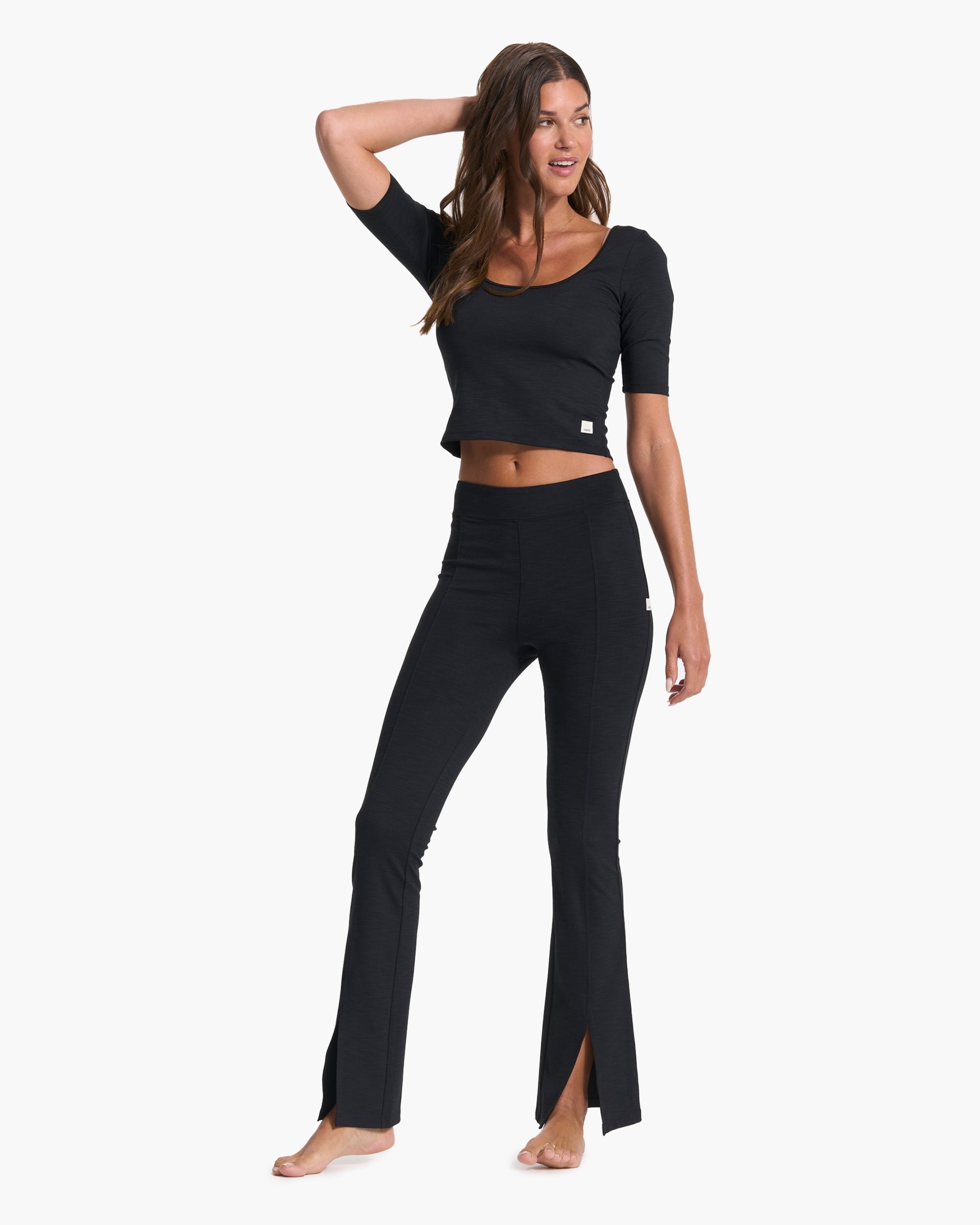 Lux Rib Avant Top | Black
