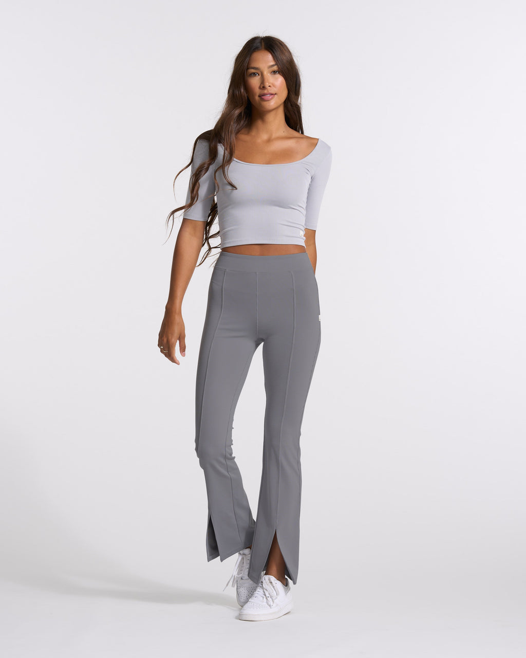 Lux Rib Avant Top | Pale Grey Heather