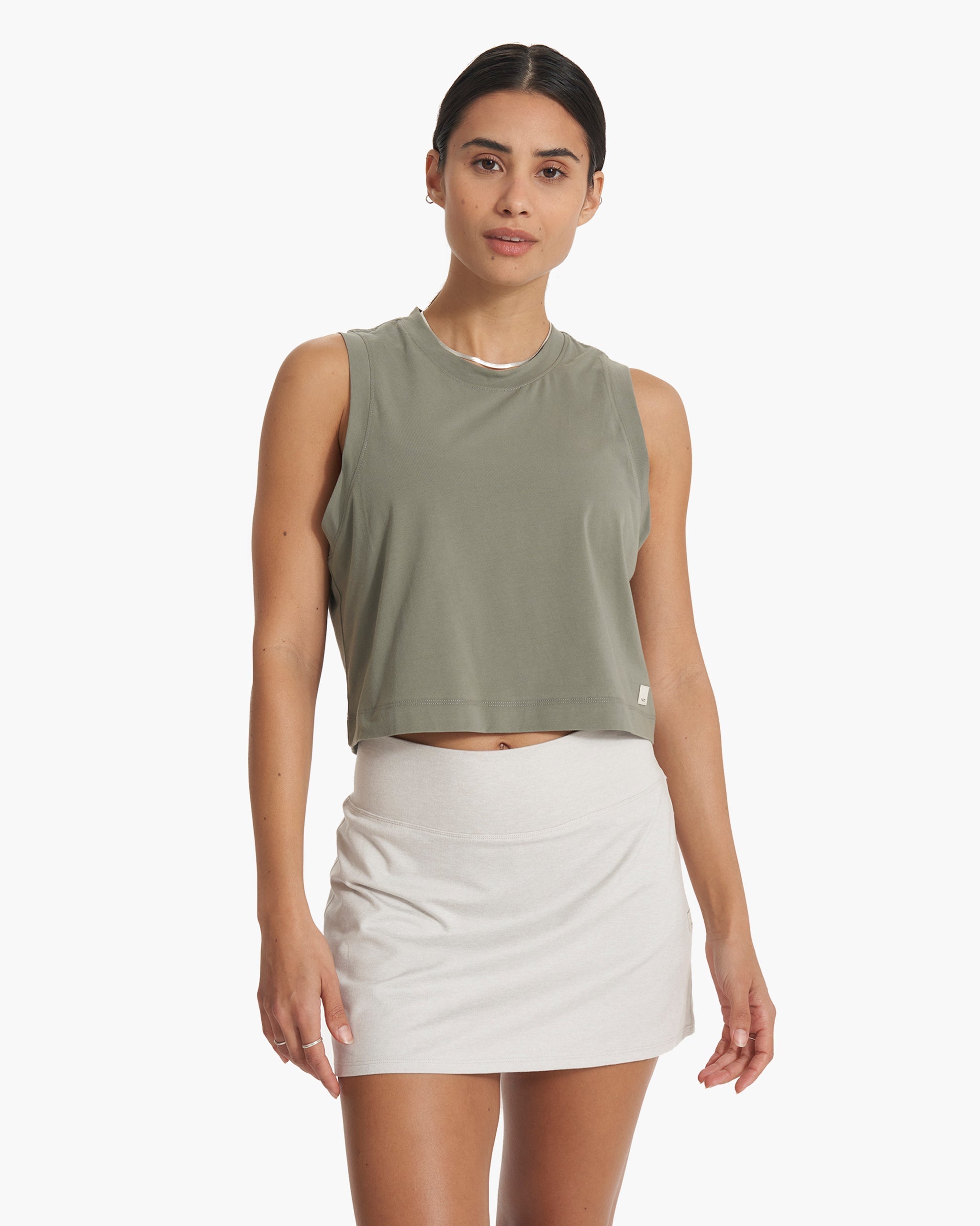 Feather Crop Tank | Pistachio